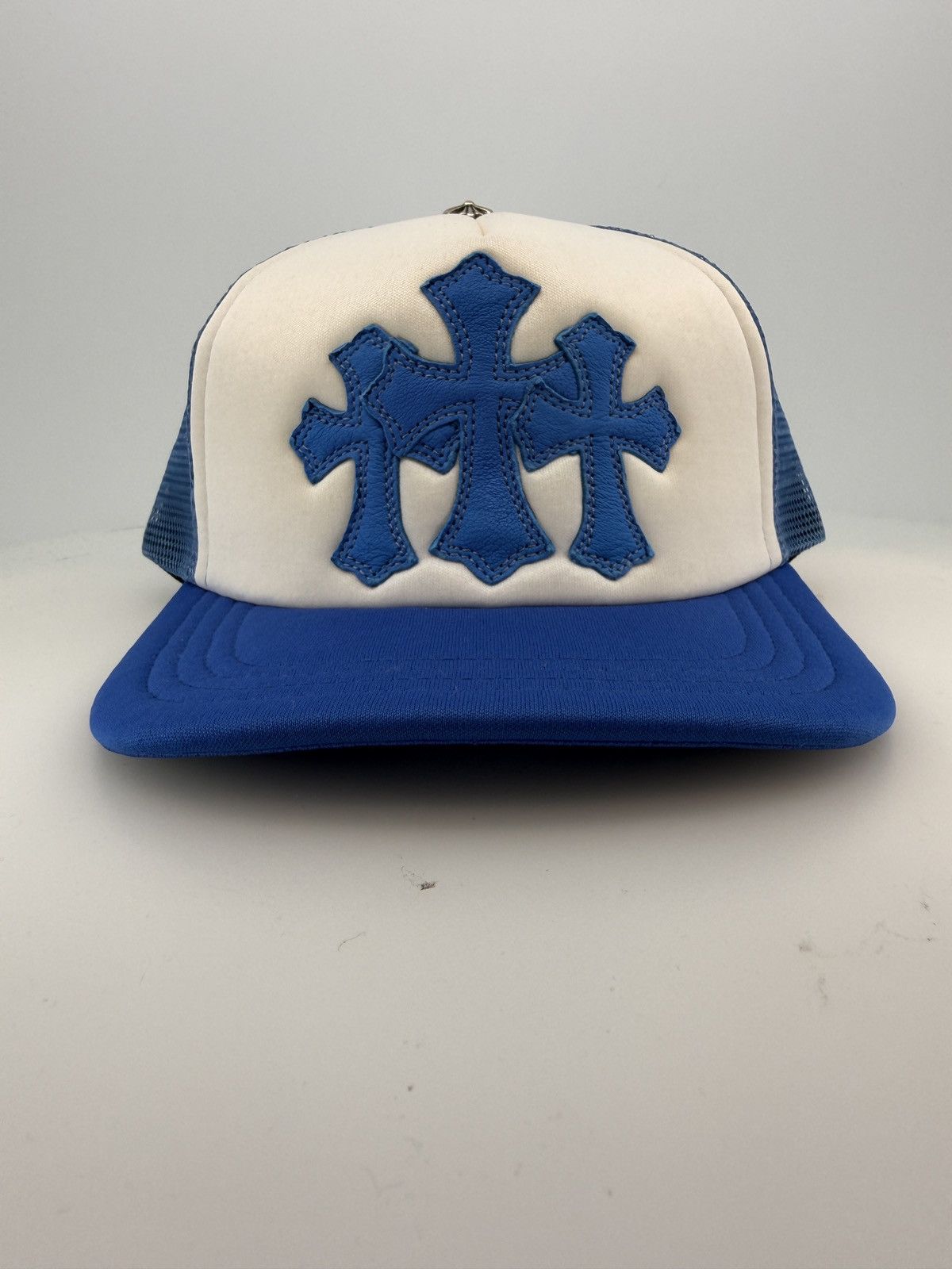 Chrome Hearts Chrome Hearts Cemetery Cross Trucker Hat Blue Size ONE SIZE - 1 Thumbnail