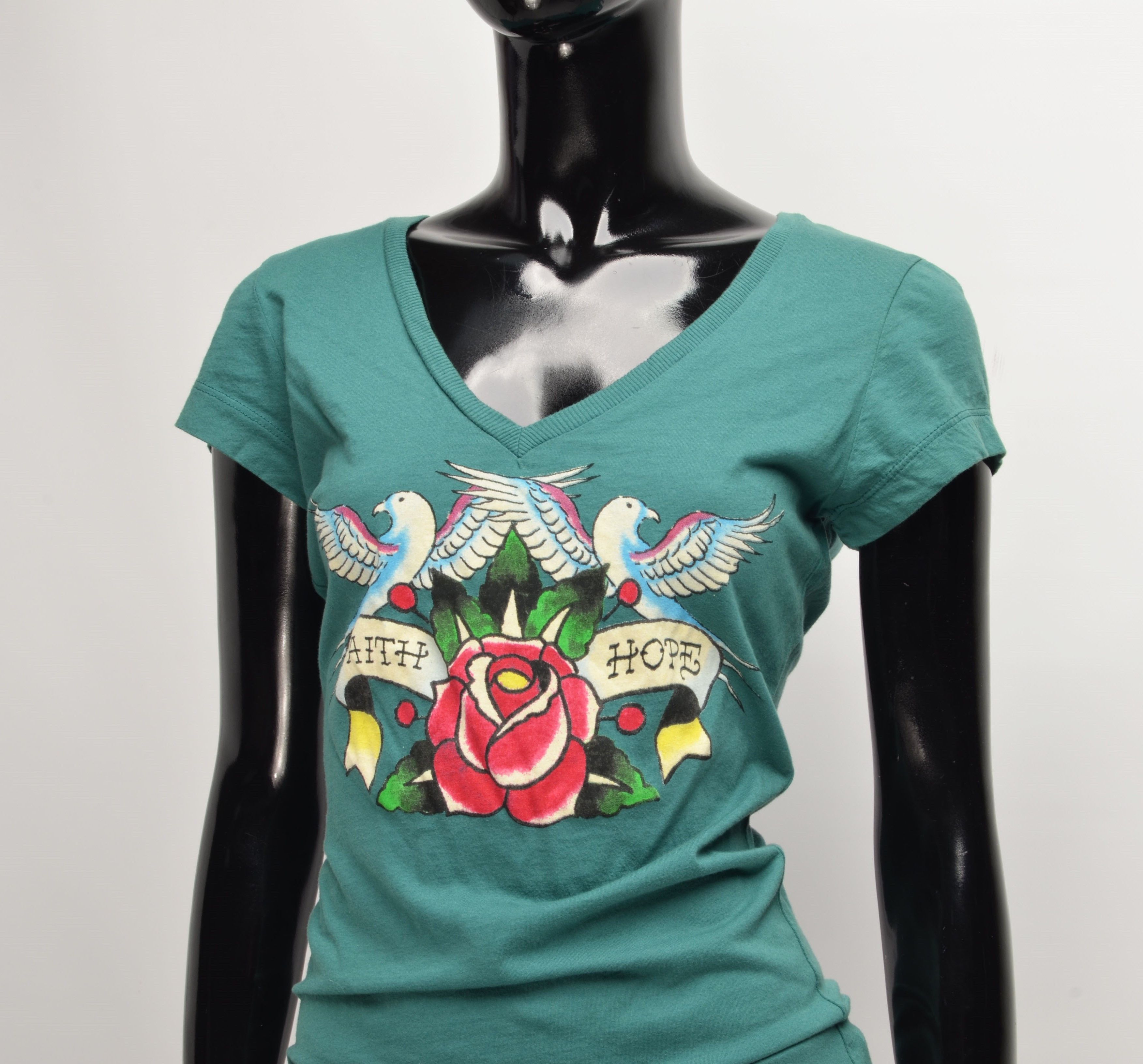 Christian Audigier Ed Hardy Vintage Y2K Printed Tunic T-shirt Top Size S / US 4 / IT 40 - 2 Thumbnail