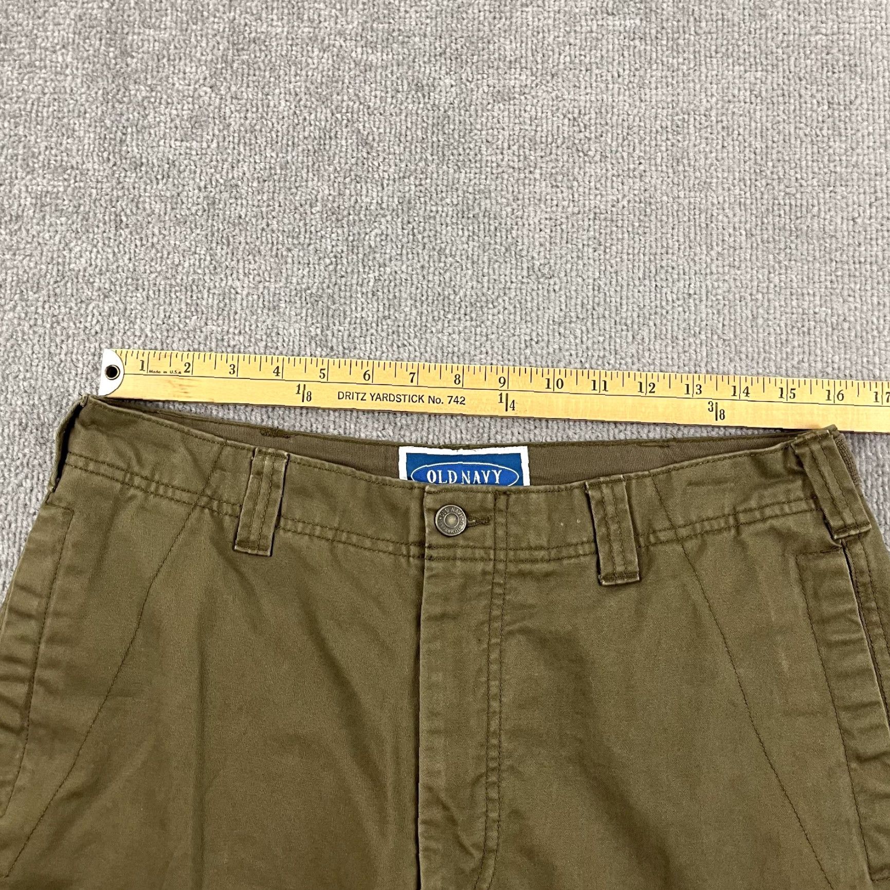 Old Navy OLD NAVY Pants Mens 32x28 Brown Canvas Cargo Military Wide Leg Paratrooper Retro Size US 32 / EU 48 - 5 Thumbnail