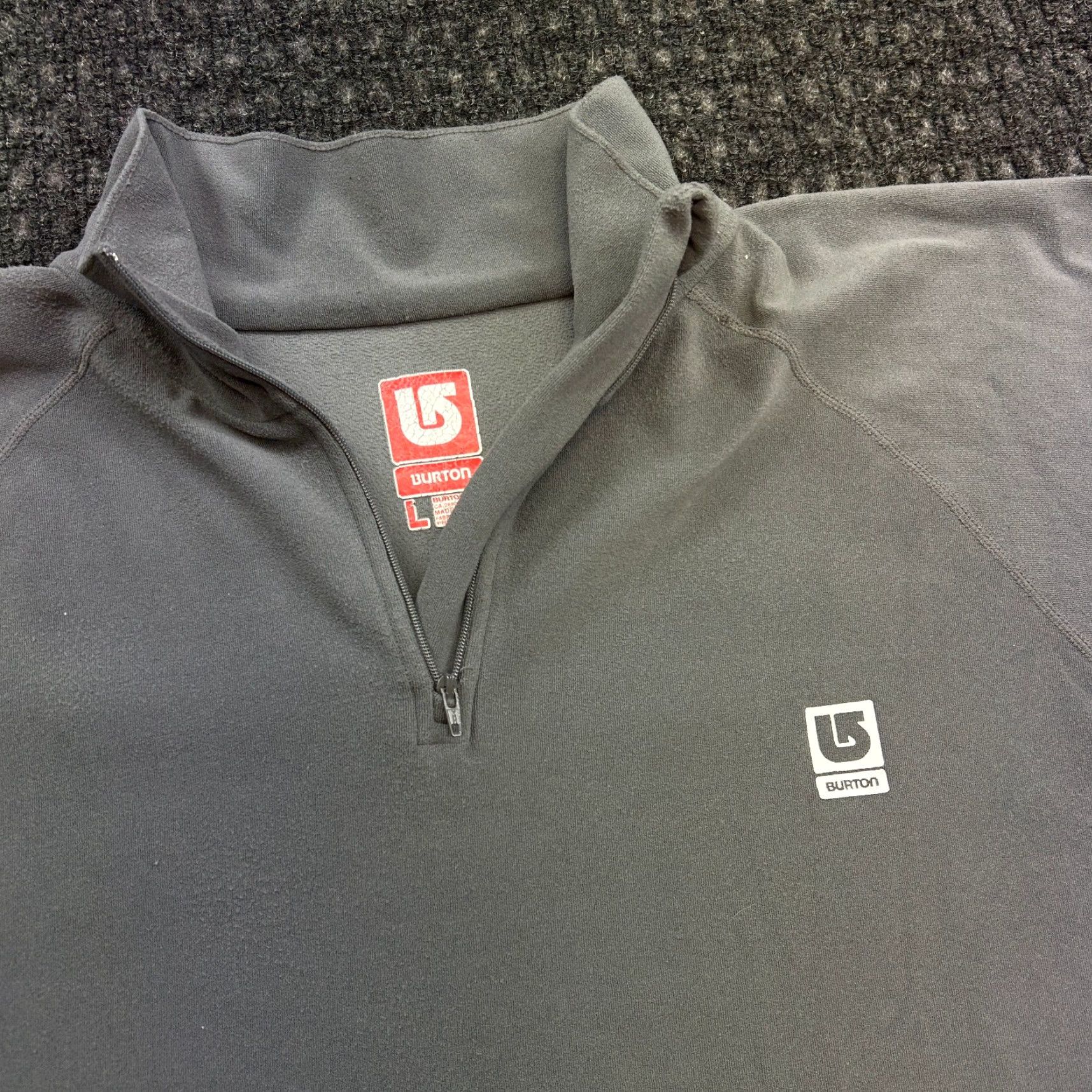 Burton Burton Base Layer Quarter Zip Long Sleeve Shirt L Gray Snow Snowboard Warm Men's Regular Size US L / EU 52-54 / 3 - 2 Thumbnail