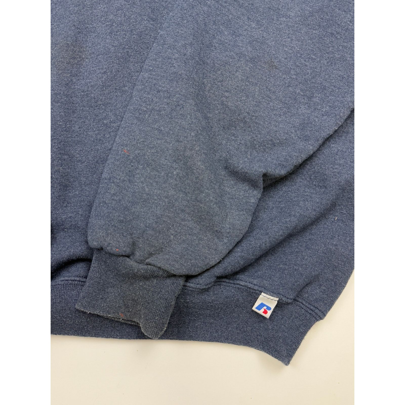 Vintage Russell Athletic Boxy Fit Blank Sweatshirt XL Charcoal Blue Size US XL / EU 56 / 4 - 4 Thumbnail