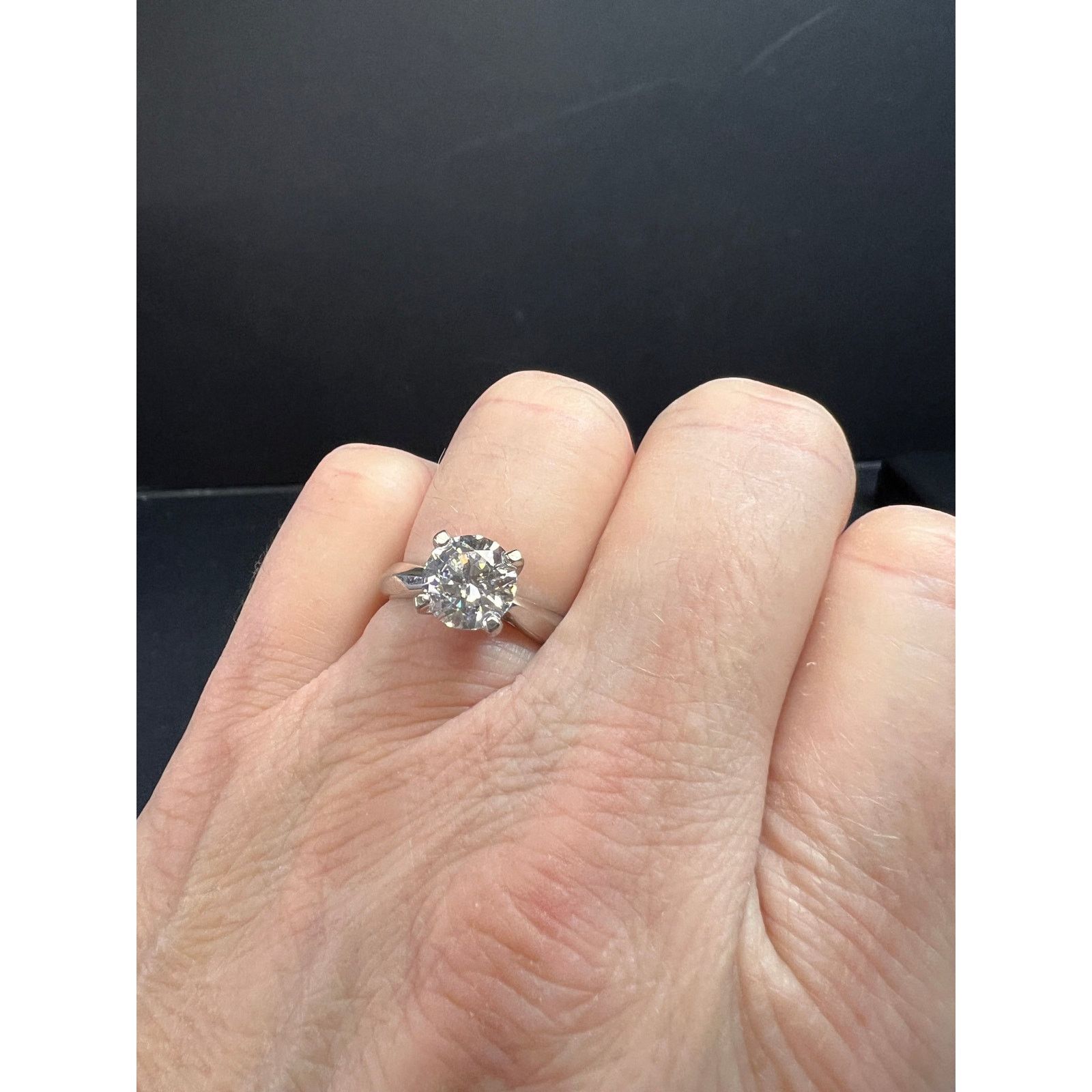 Other Vintage CZ solitaire sterling silver ring size 7 Size ONE SIZE - 12 Thumbnail