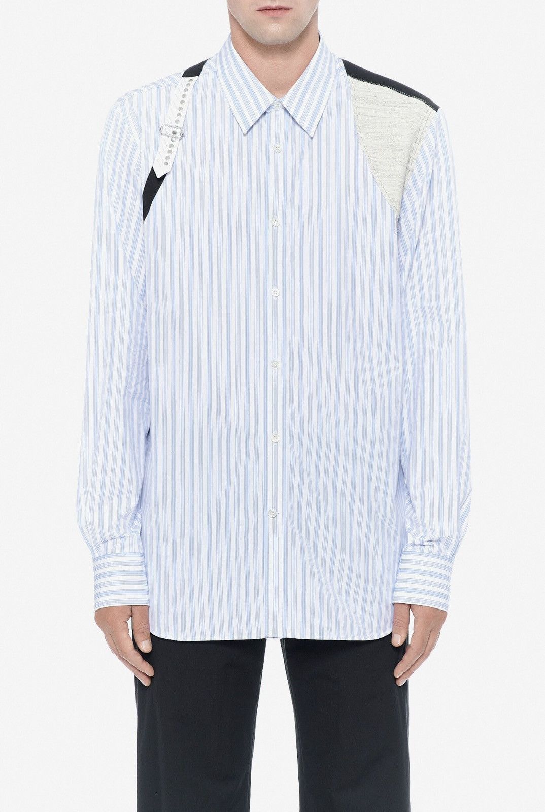 Alexander McQueen Alexander McQueen Canvas Signature Harness Striped Shirt Size US M / EU 48-50 / 2 - 1 Thumbnail