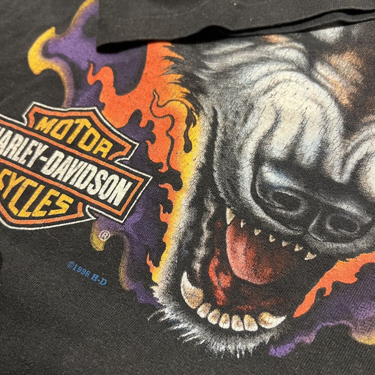 Vintage Vintage 1996 Harley Davidson wild Flames t shirt sturgis Size US L / EU 52-54 / 3 - 9 Thumbnail
