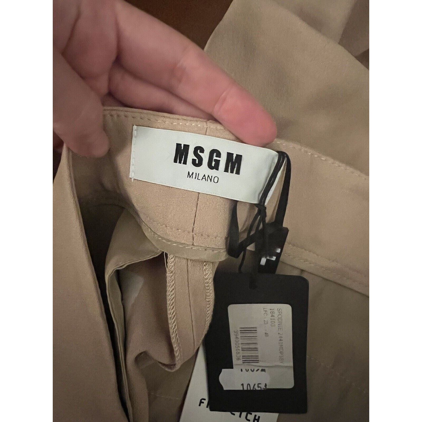 MSGM NWT MSGM Side Stripe Slim Leg Dress Pants Tan Red 40 EU 8 US Size 30" / US 8 / IT 44 - 3 Thumbnail