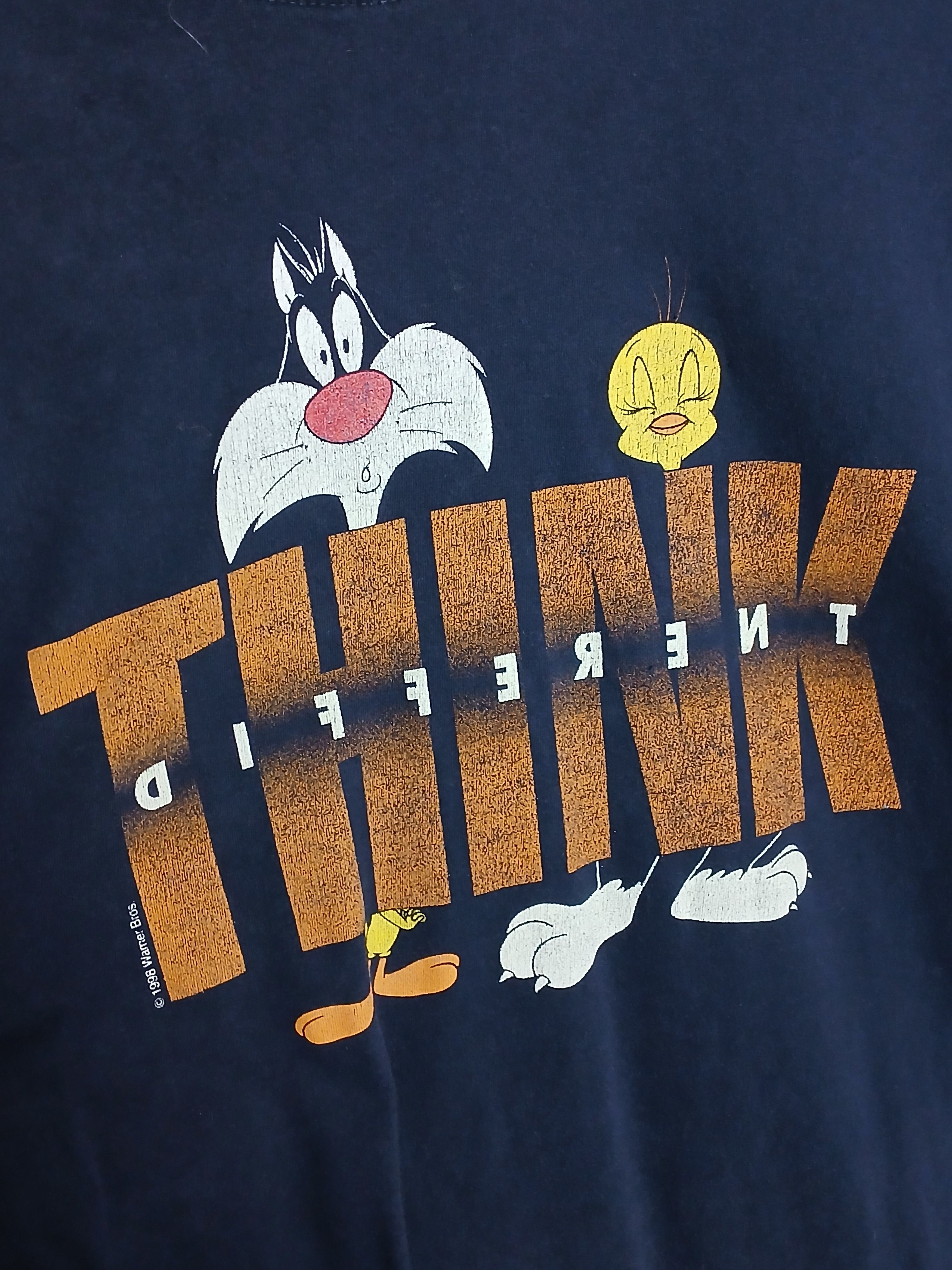 Cartoon Network × Vintage × Warner Bros Vintage 1998 Looney Tunes Sylvester Tweety T-Shirt Size US L / EU 52-54 / 3 - 3 Thumbnail
