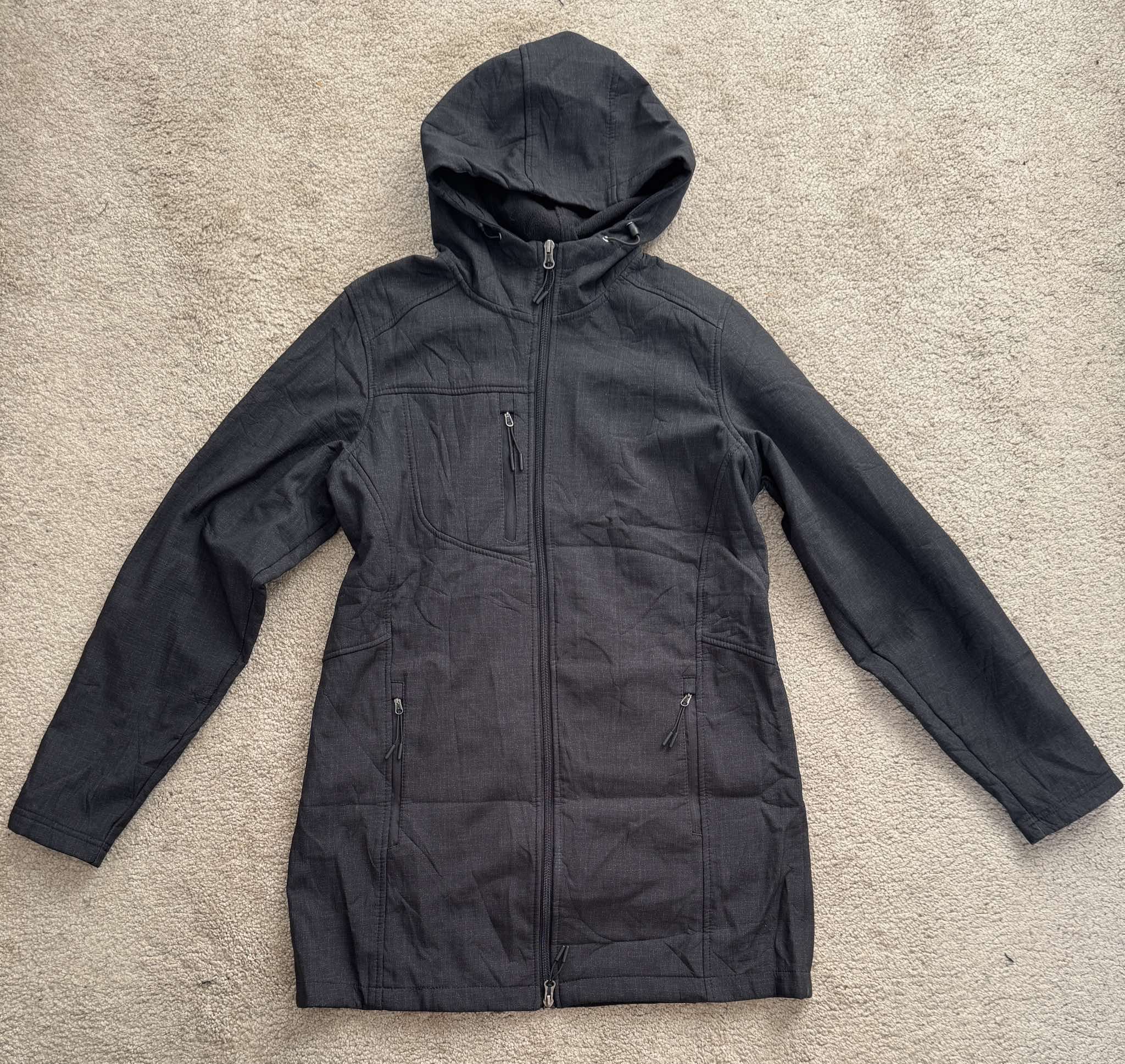 New Balance Women M Long Jacket Windbreaker Parka Waterproof Coat Hooded Size M / US 6-8 / IT 42-44 - 1 Thumbnail