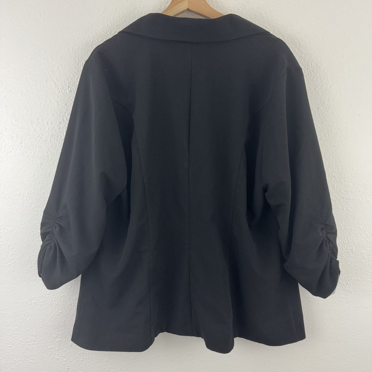 Torrid TORRID Black City Twill Classic Fit Plus Size Ruched Blazer Size XXL / US 16-18 / IT 52-54 - 10 Thumbnail