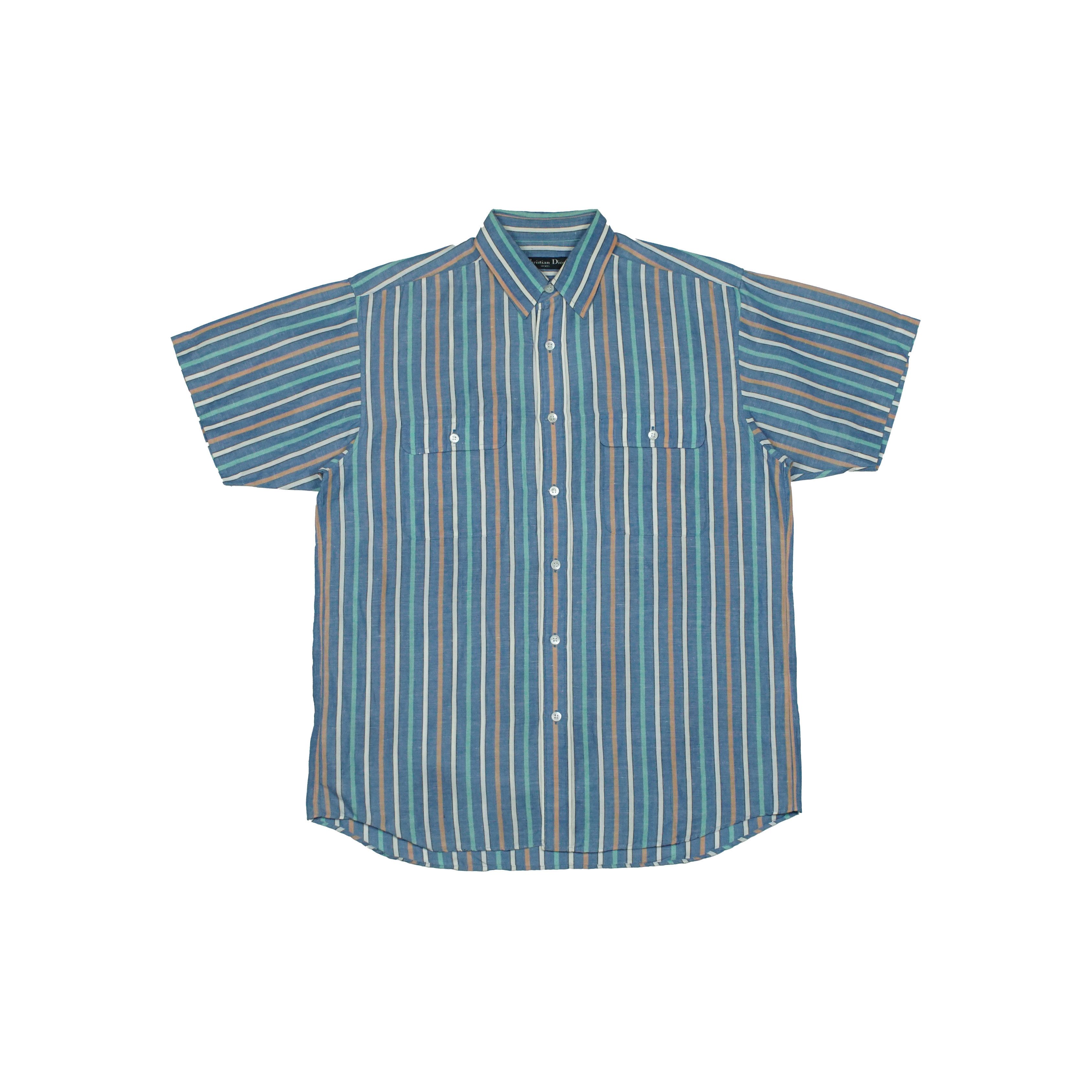 Christian Dior Monsieur *NoTariff 90s Christian Dior Stripe Pocket Shirts Size US M / EU 48-50 / 2 - 1 Thumbnail