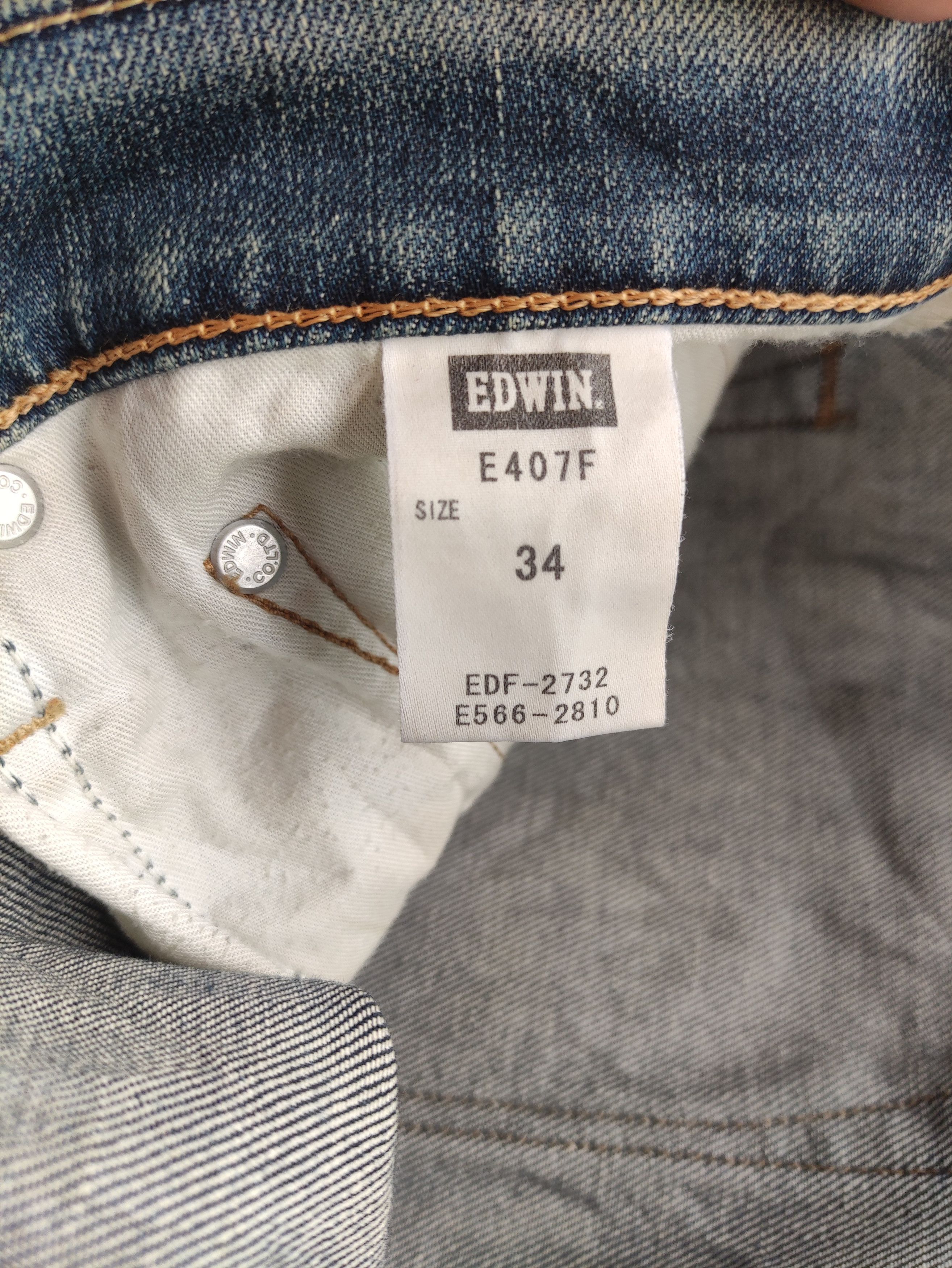 Edwin Vintage Edwin Japan Jean Distressed Faded Denim Size US 36 / EU 52 - 7 Thumbnail