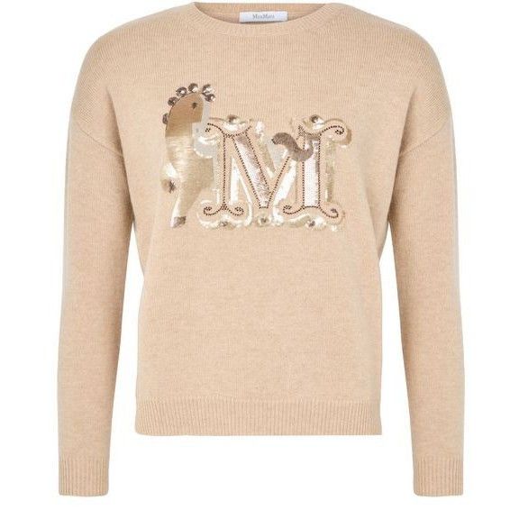 Max Mara MAX MARA Round Neck Beige Wool & Cashmere Sweater New & Auth Size M / US 6-8 / IT 42-44 - 1 Thumbnail