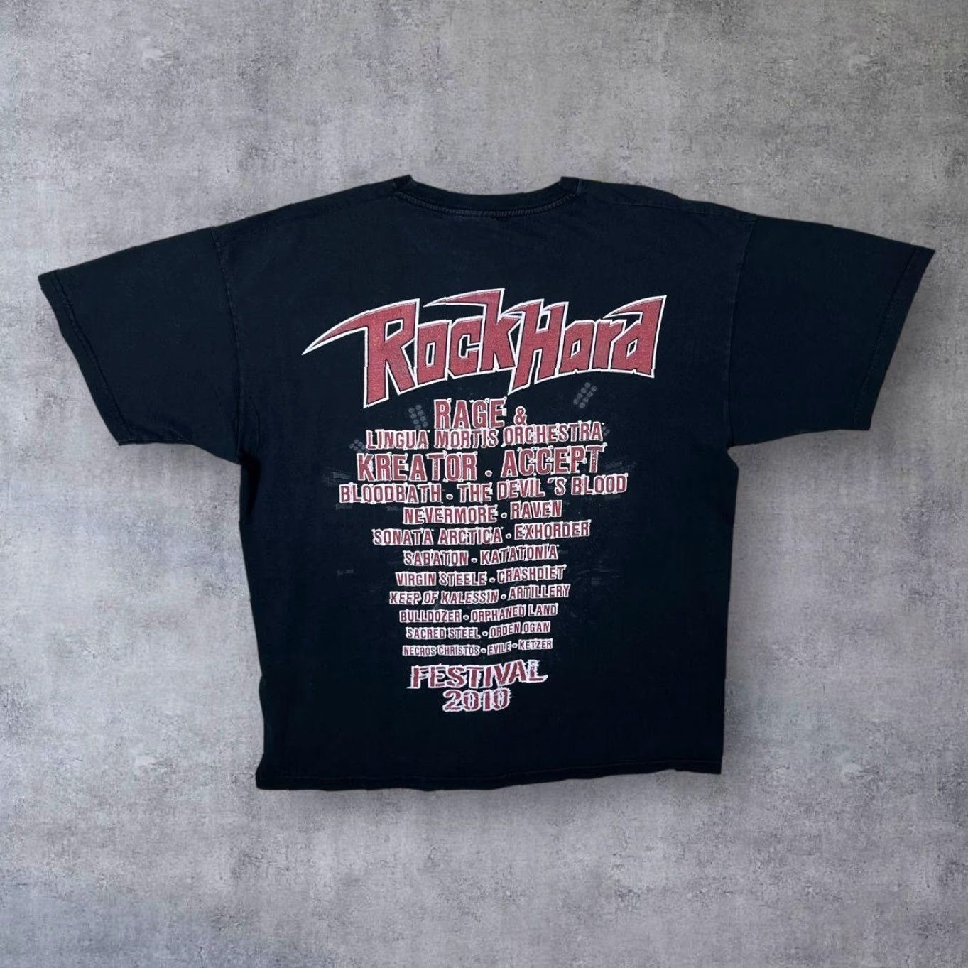 Fruit Of The Loom Rock Hard Festival 2010 Graphic Music Band Festival Lineup Black T-Shirt Large Size US L / EU 52-54 / 3 - 2 Thumbnail