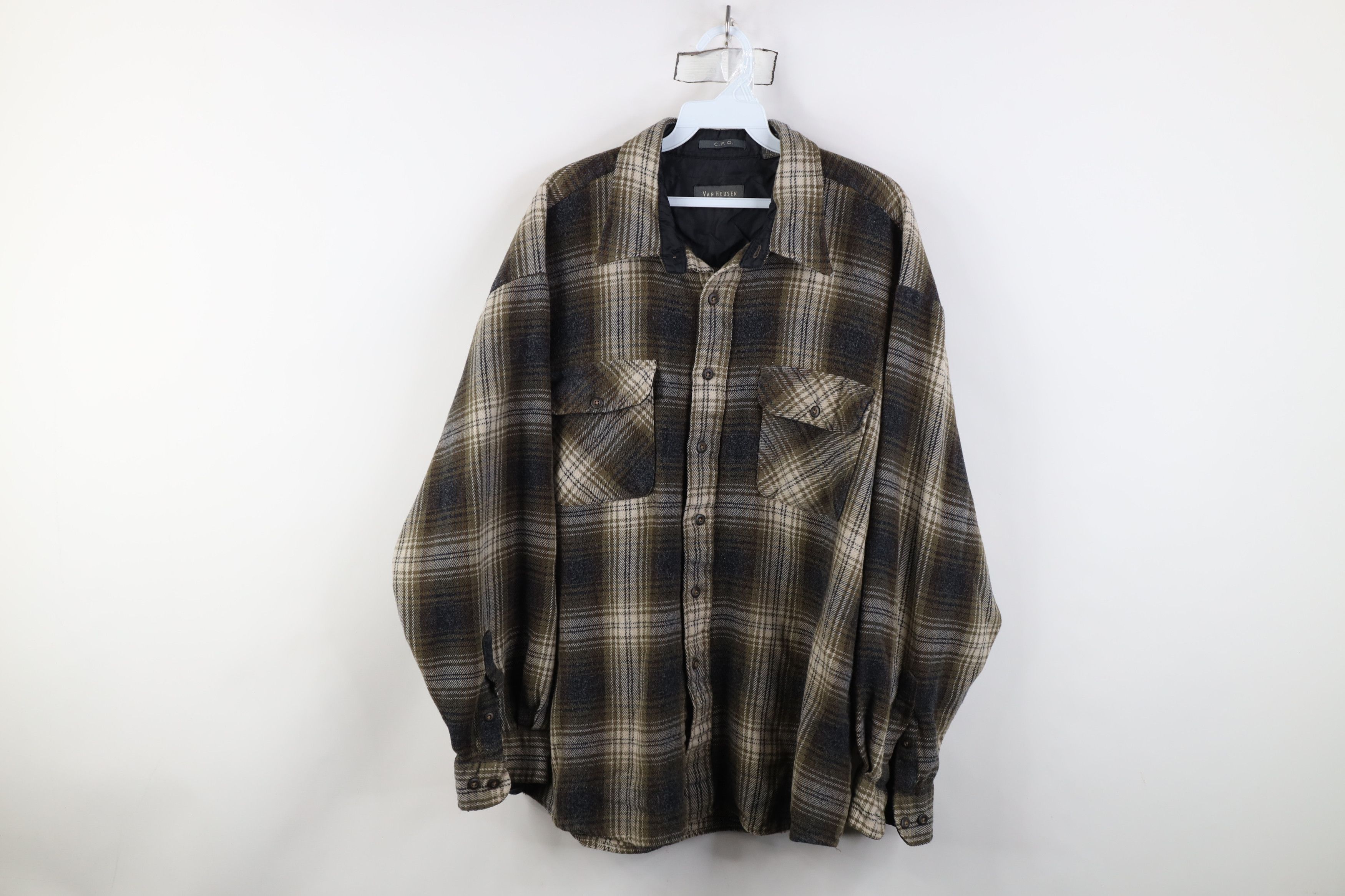Vintage Vintage 90s Streetwear Button Shirt Plaid Earth Tone Size US XL / EU 56 / 4 - 1 Thumbnail