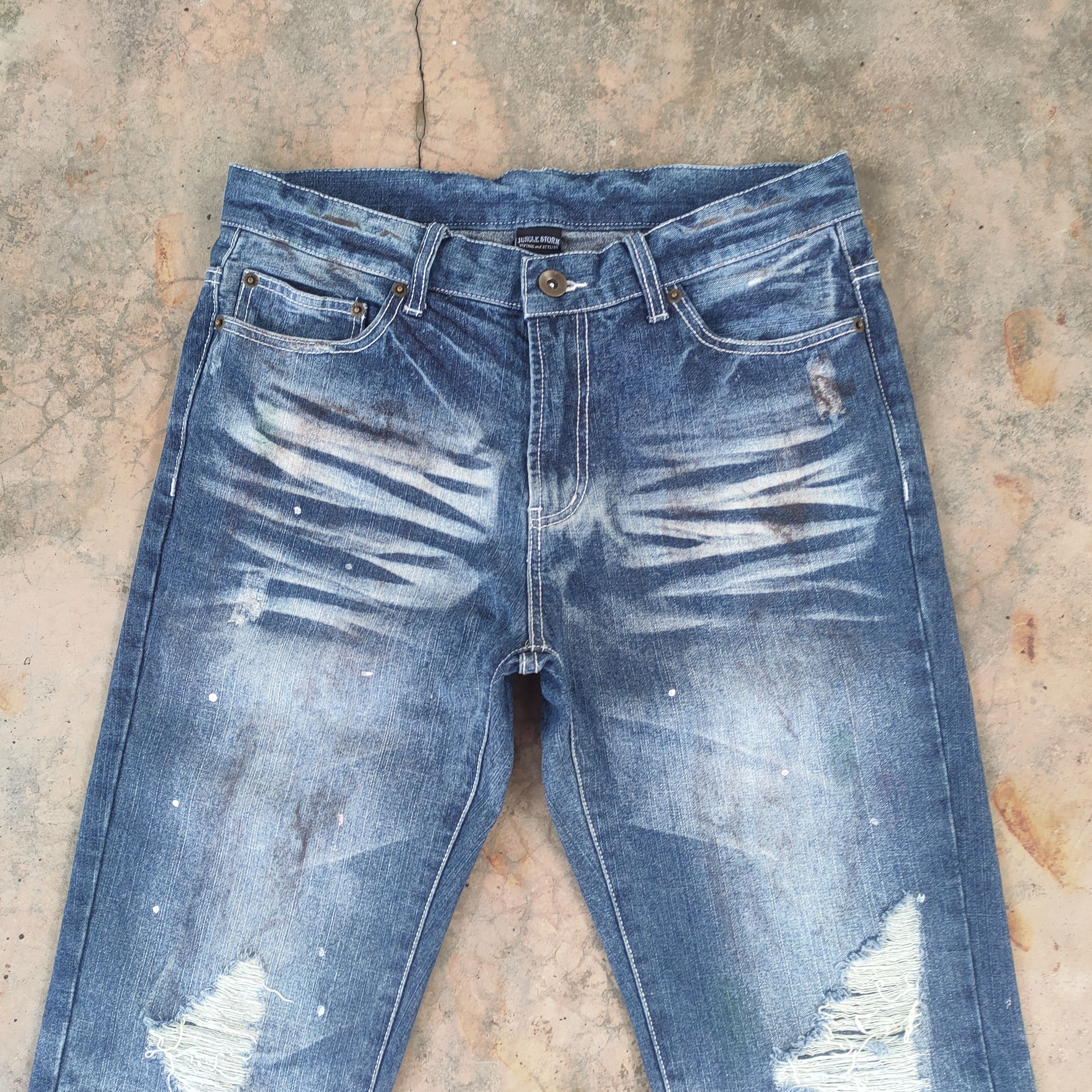 Japanese Brand W30 VINTAGE JAPANESE DISTRESSED FADED JEANS DENIM PANTS Size US 30 / EU 46 - 3 Thumbnail