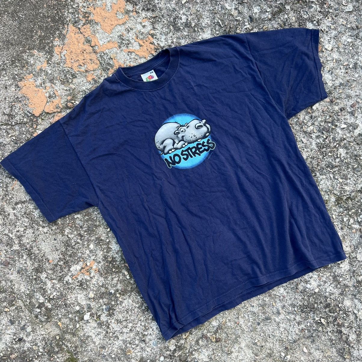 Japanese Brand Hippo No Stress Graphic tee Size US L / EU 52-54 / 3 - 2 Thumbnail