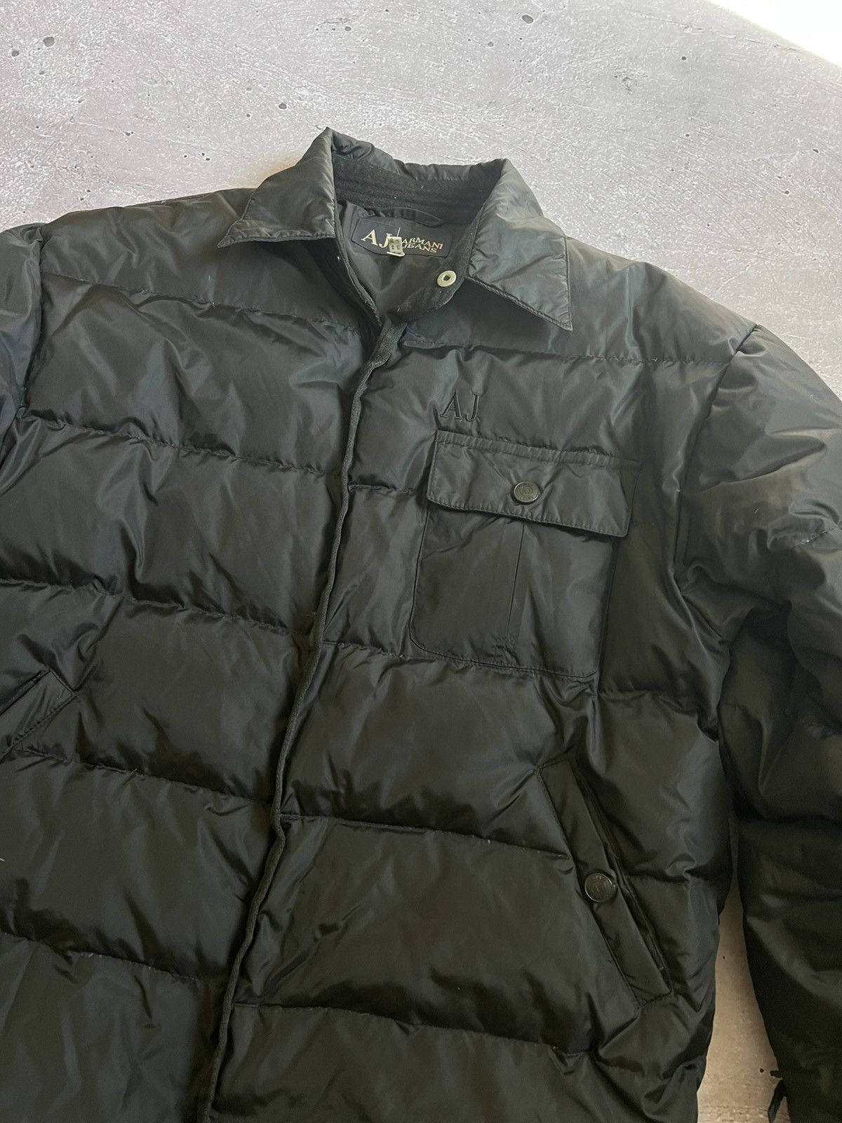 Armani Rare Vintage 90s Armani Jeans Puffer Coat Without lock Sz L Size US L / EU 52-54 / 3 - 3 Thumbnail
