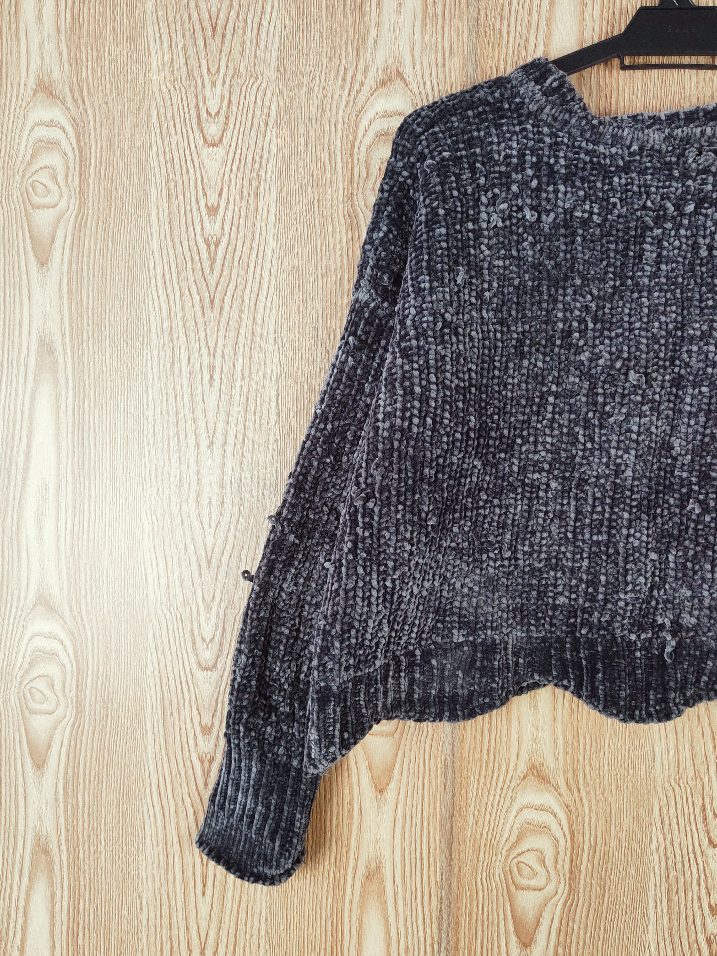 Japanese Brand Black Knitwear Crop Tops #W679