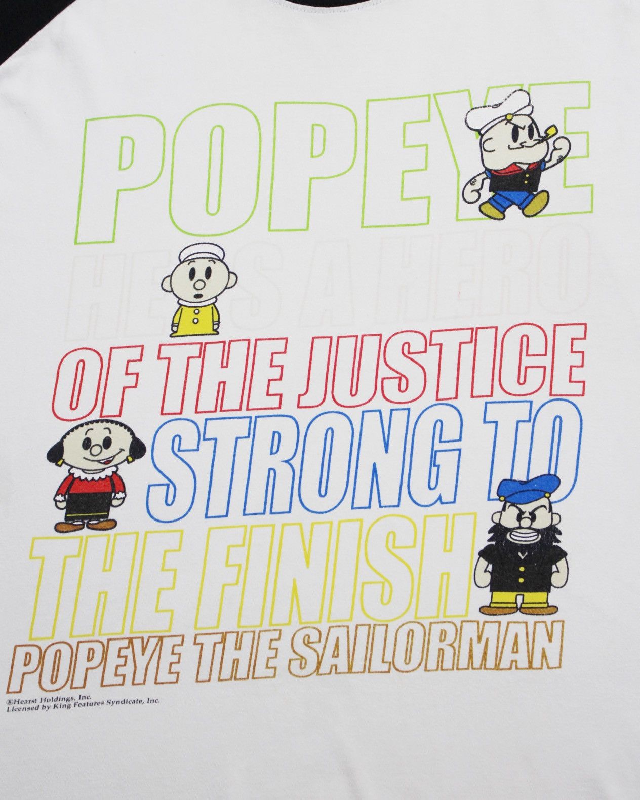 Vintage 2000S POPEYE THE SAILOR RAGLAN TEE Size US XL / EU 56 / 4 - 3 Thumbnail