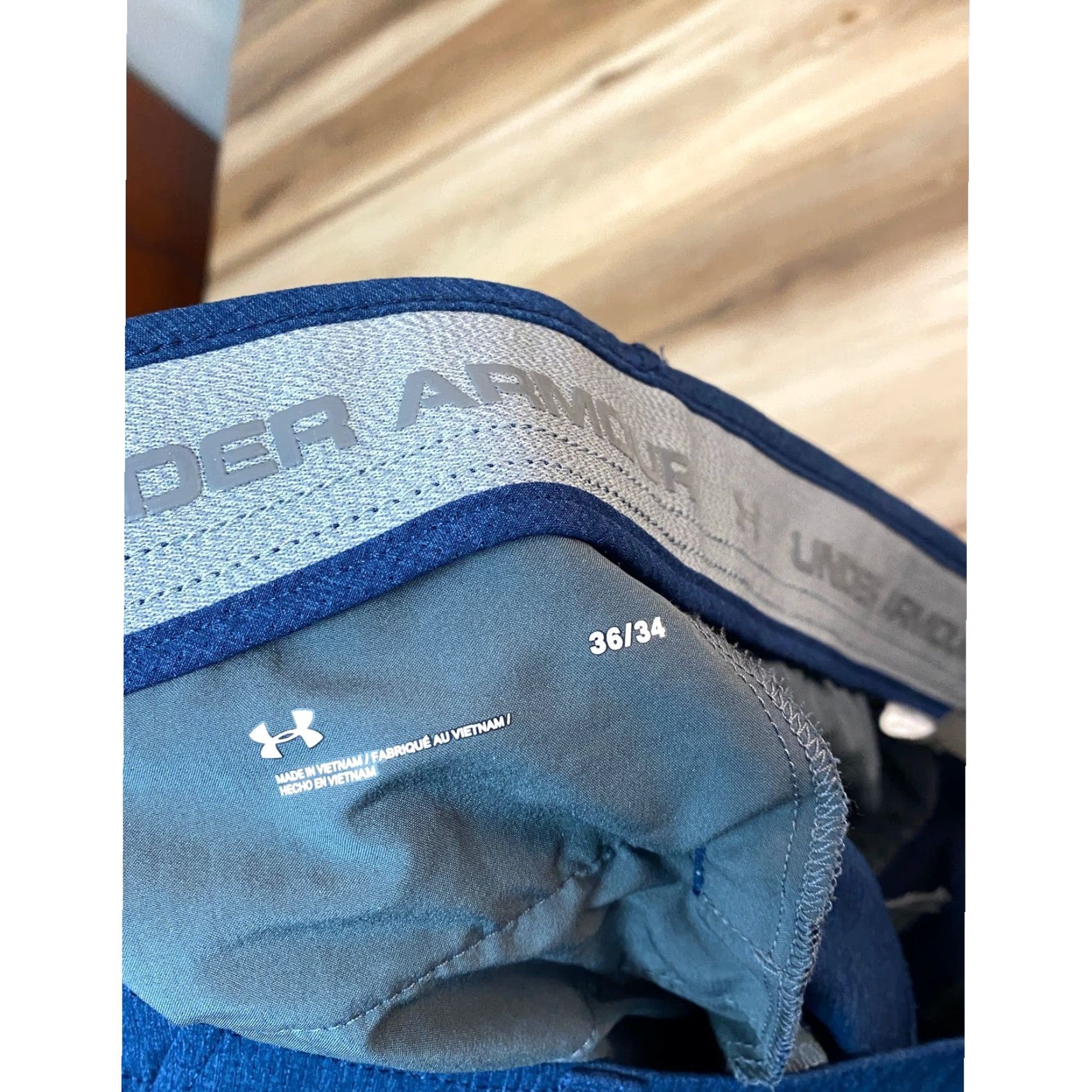Under Armour Under Armour Pants Mens 36x34 Blue Flat Front Performance Golf Athletic 5-Pocket Button Zip Mens Size US 36 / EU 52 - 2 Thumbnail