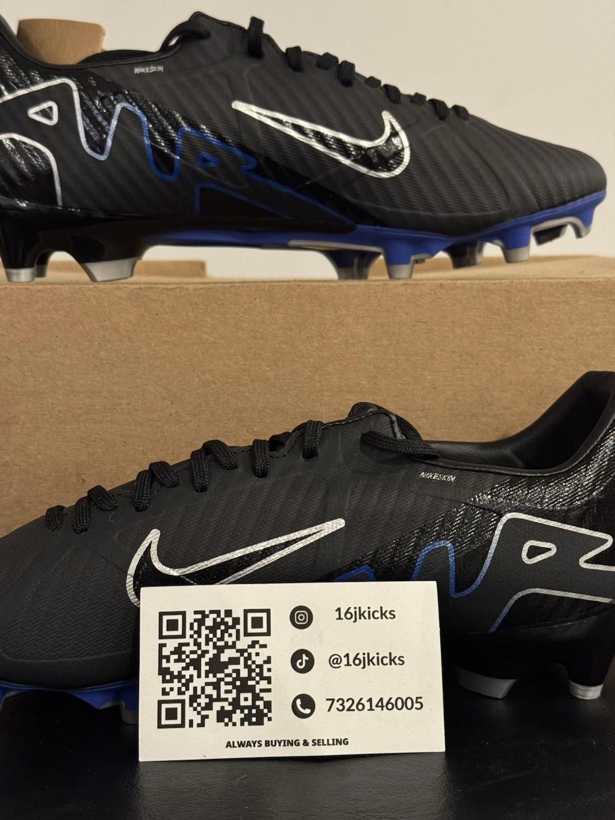 Nike Nike Soccer Cleats Mens 6.5 Black Mercurial Zoom Vapor 15 Size US 6.5 / EU 39-40 - 3 Thumbnail