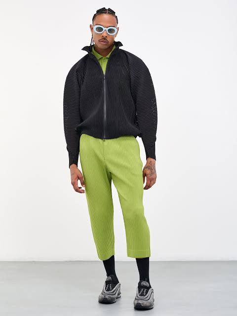 Pleats Please Issey Miyake Vintage Pleats Please Issey Miyake Green Monthly June Pants Size US 28 / EU 44 - 1 Thumbnail