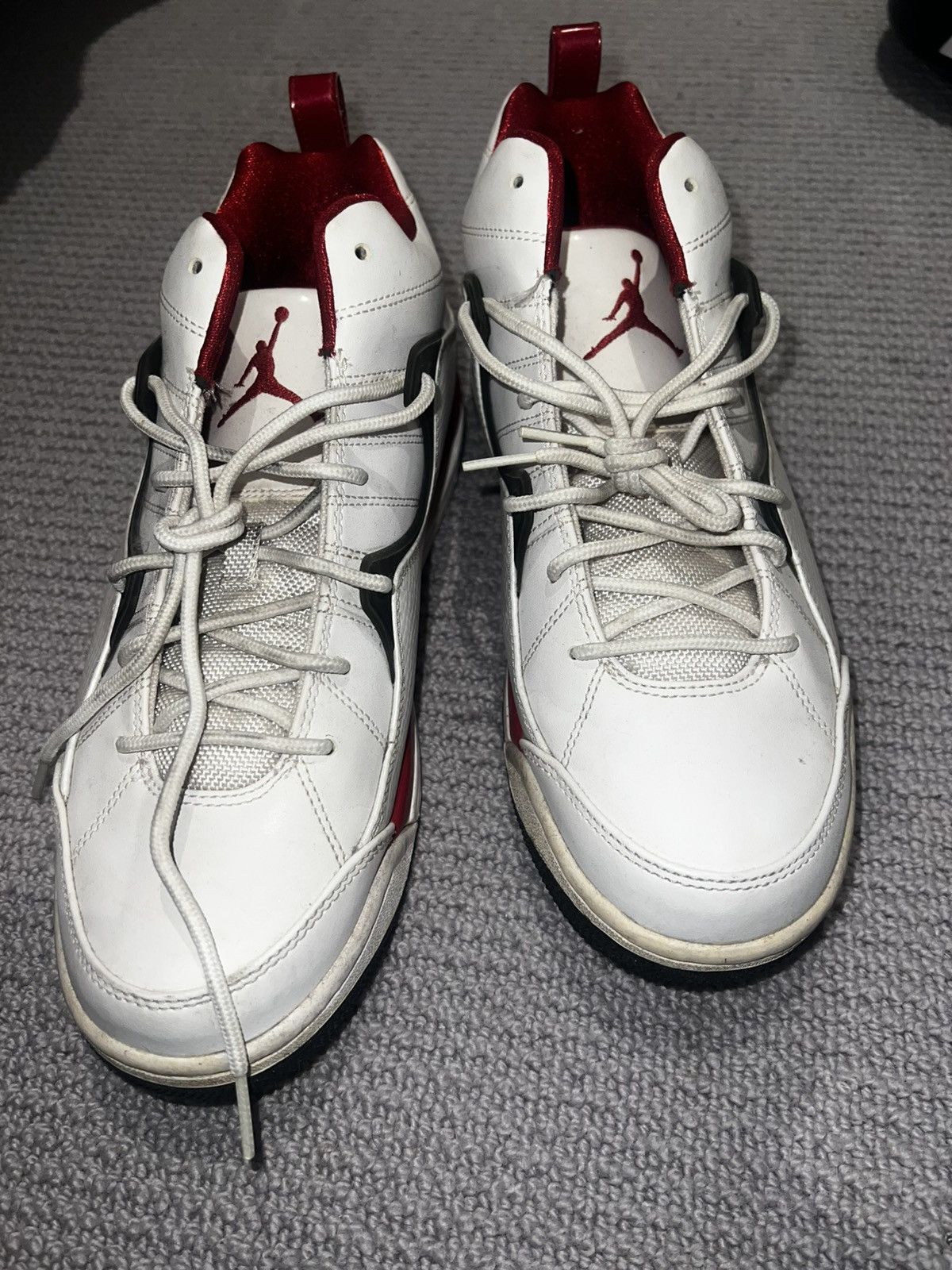 Jordan Brand Jordan Brand Air Jordan Flight 45 Trainers–White/Red–UK8/US9 Size US 8 / EU 41 - 1 Thumbnail