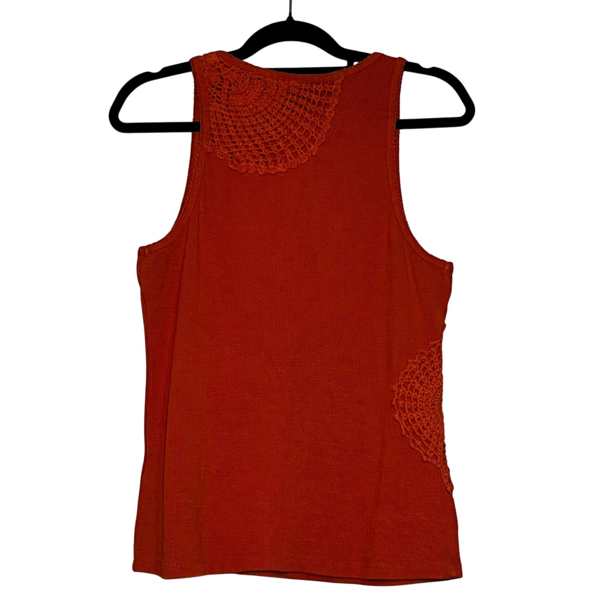 Other Anthropologie Women's Orange Tank Top Crochet L Boho Minimal Size L / US 10 / IT 46 - 4 Thumbnail