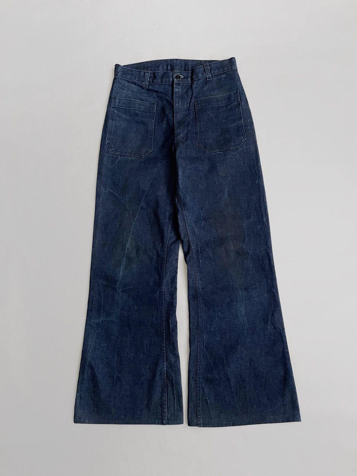 Vintage Vintage Overbay stonewashed denim pants 90s Size US 31 - 1 Thumbnail