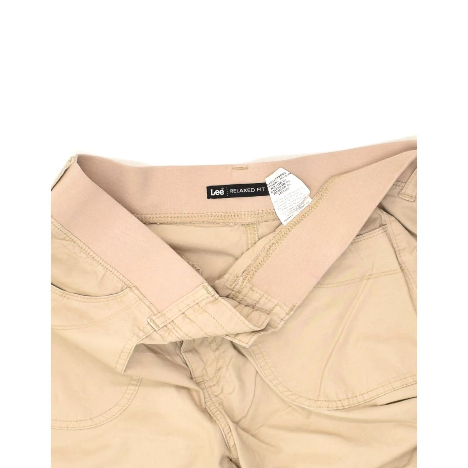 Lee LEE Womens Relaxed Fit Capri Cargo Trousers US 10 W32 L21 Beige Cotton Size 36" / US 14 / IT 50 - 3 Thumbnail