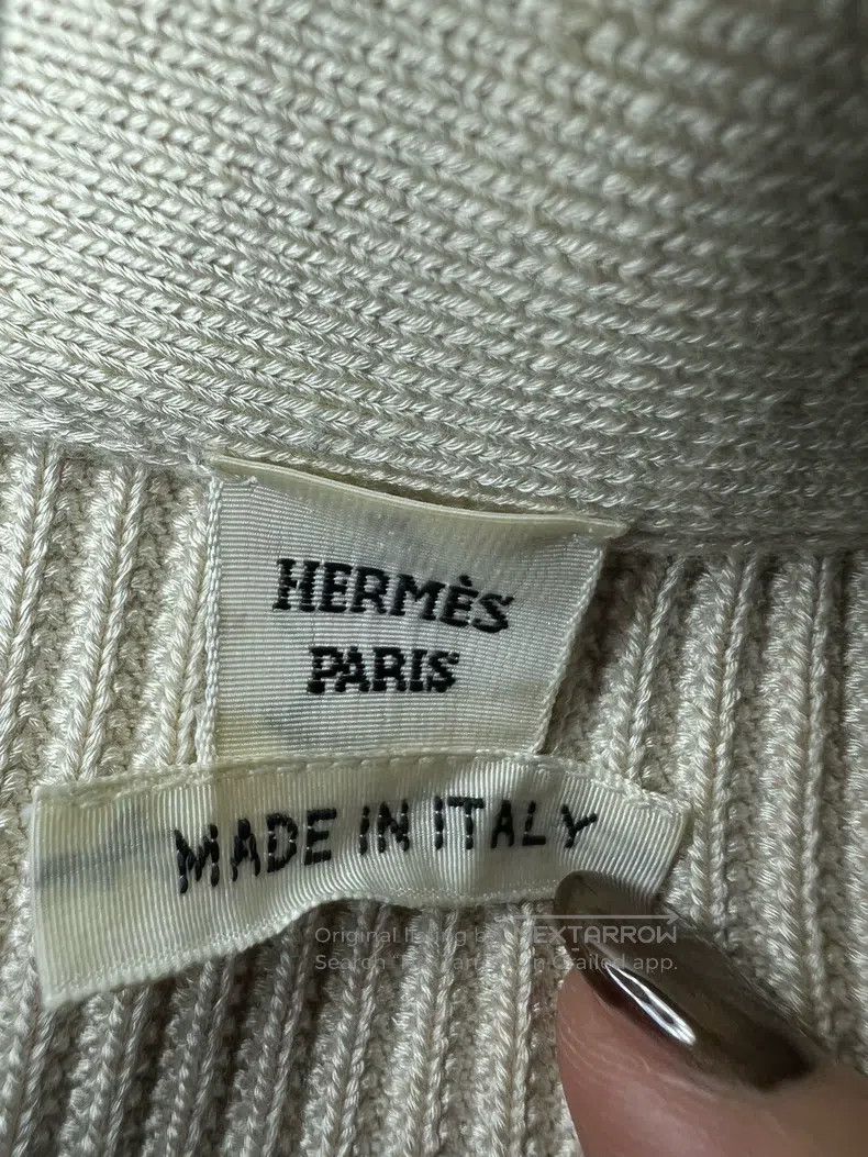Hermes Hermes Beige V-Neck Knitted Cardigan Size XXS / US 00 / IT 34 - 3 Thumbnail