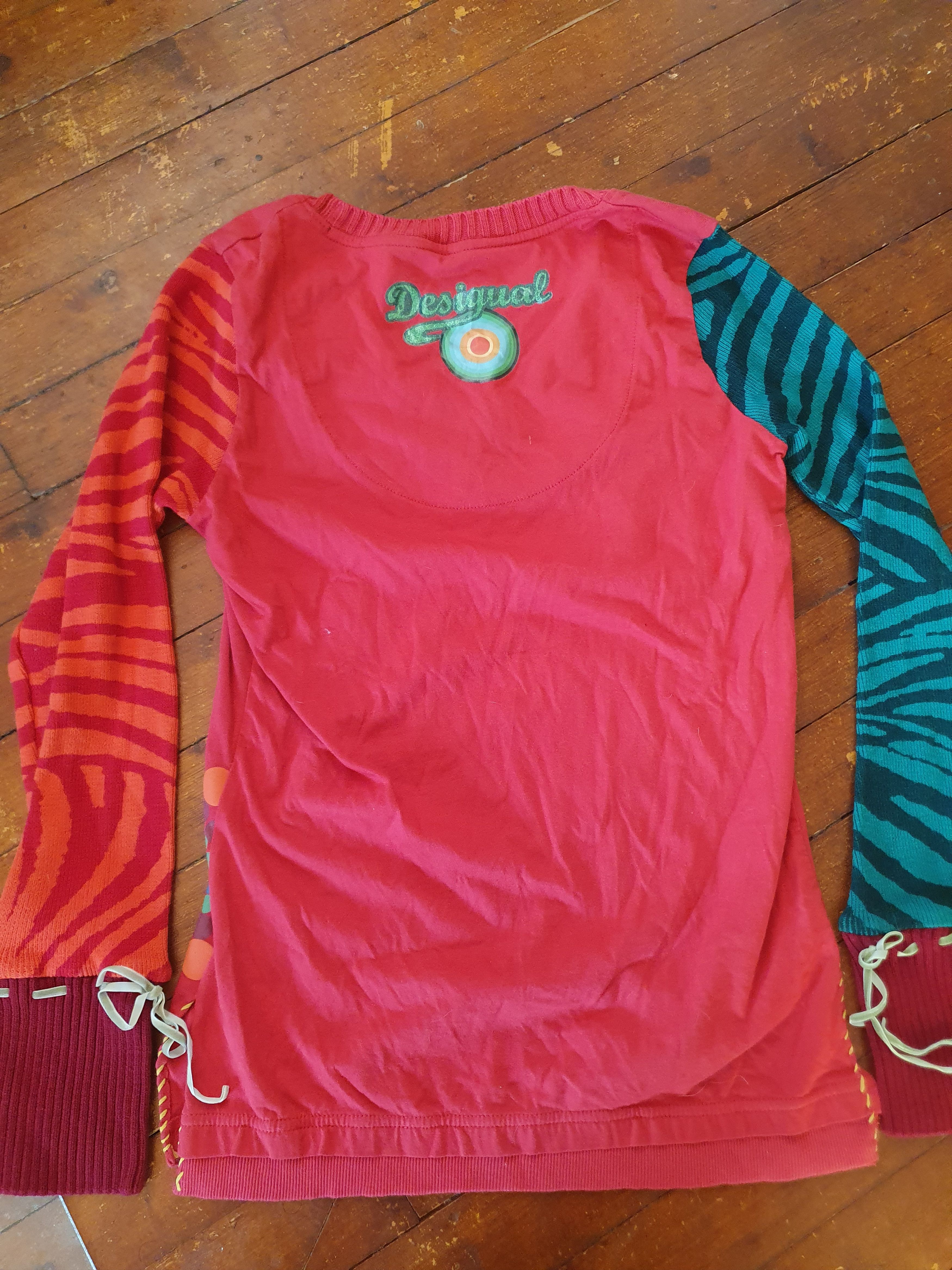 Desigual Desigual Floral Multicolour Top Thin Sweater sz M Size M / US 6-8 / IT 42-44 - 2 Thumbnail