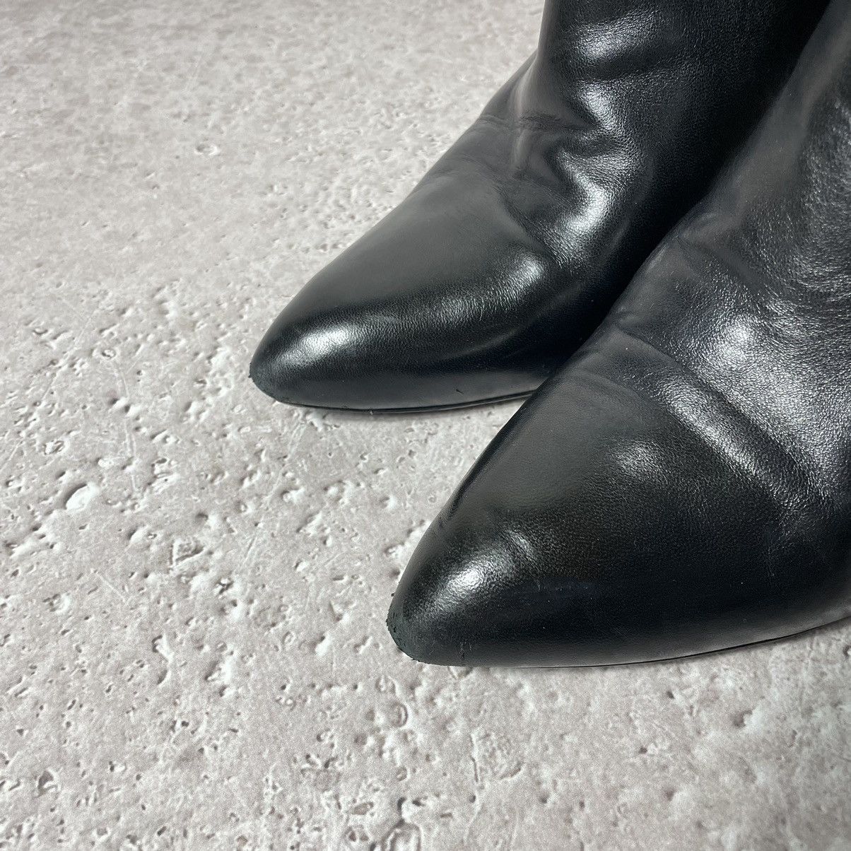 Prada × Vintage Mi Miu Black Leather Ankle Boots sz 39 Size US 9.5 / IT 39.5 - 8 Thumbnail