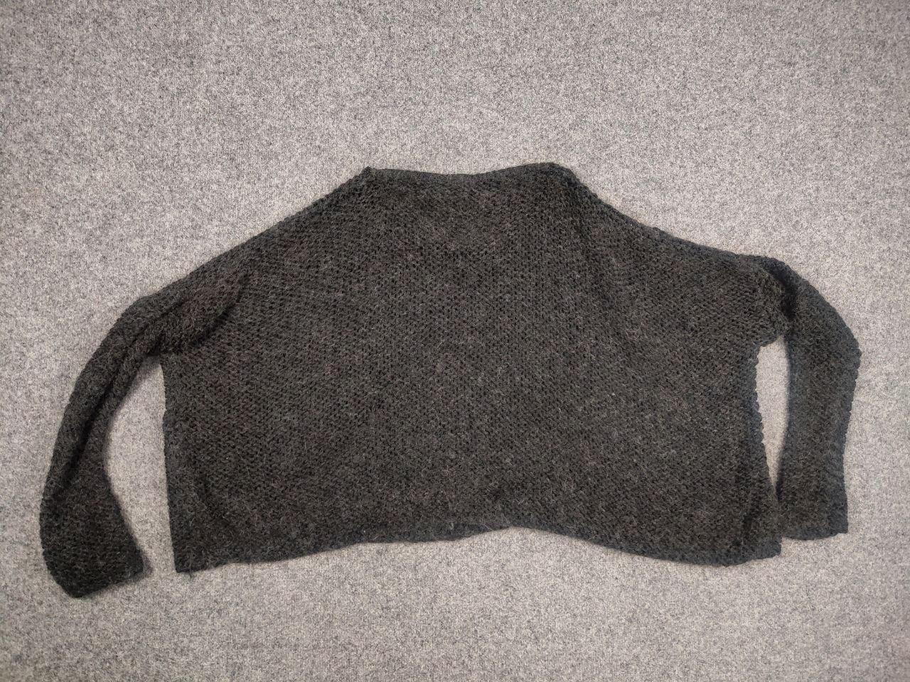 Vintage Umit unal Design oversized knit Dark Wool cropped Sweater Size L / US 10 / IT 46 - 13 Thumbnail