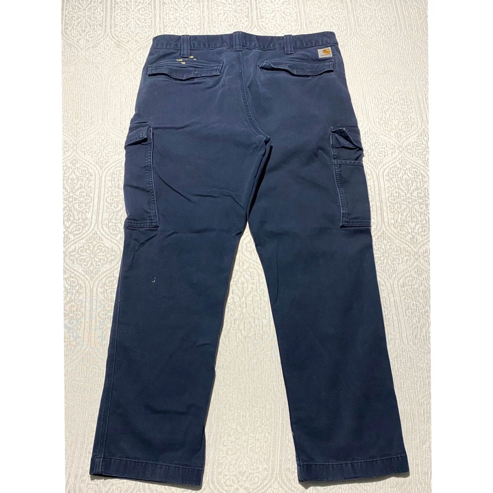 Carhartt Carhartt Mens Rugged Flex Canvas Cargo Work Pants Navy 34x28 BN3574-M Size US 34 / EU 50 - 2 Thumbnail
