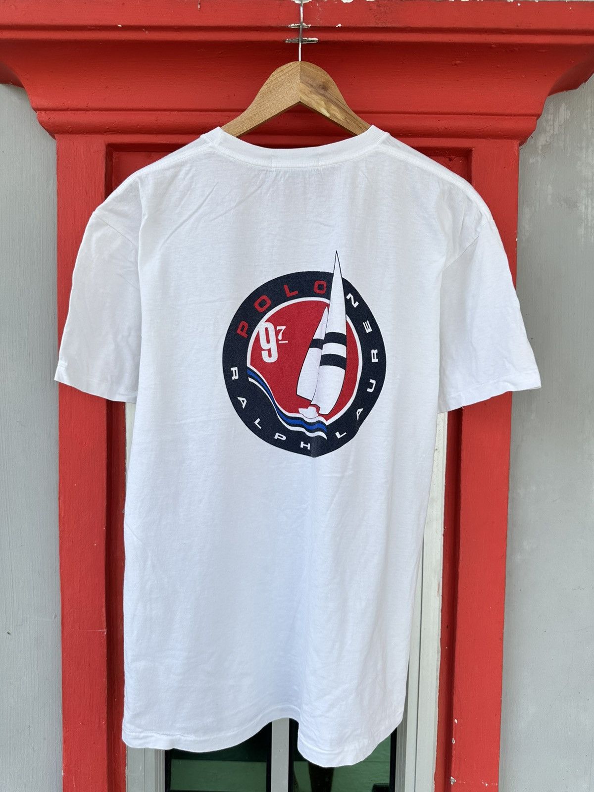 Polo Ralph Lauren Vintage 1997 Polo Ralph Lauren Yatch Pocket Tee Size US L / EU 52-54 / 3 - 1 Thumbnail