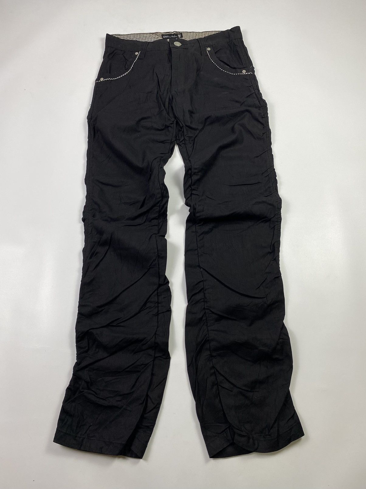 If Six Was Nine × Japanese Brand × Le Grande Bleu (L.G.B.) japanese brand bike star curve black pant Size US 31 - 1 Thumbnail