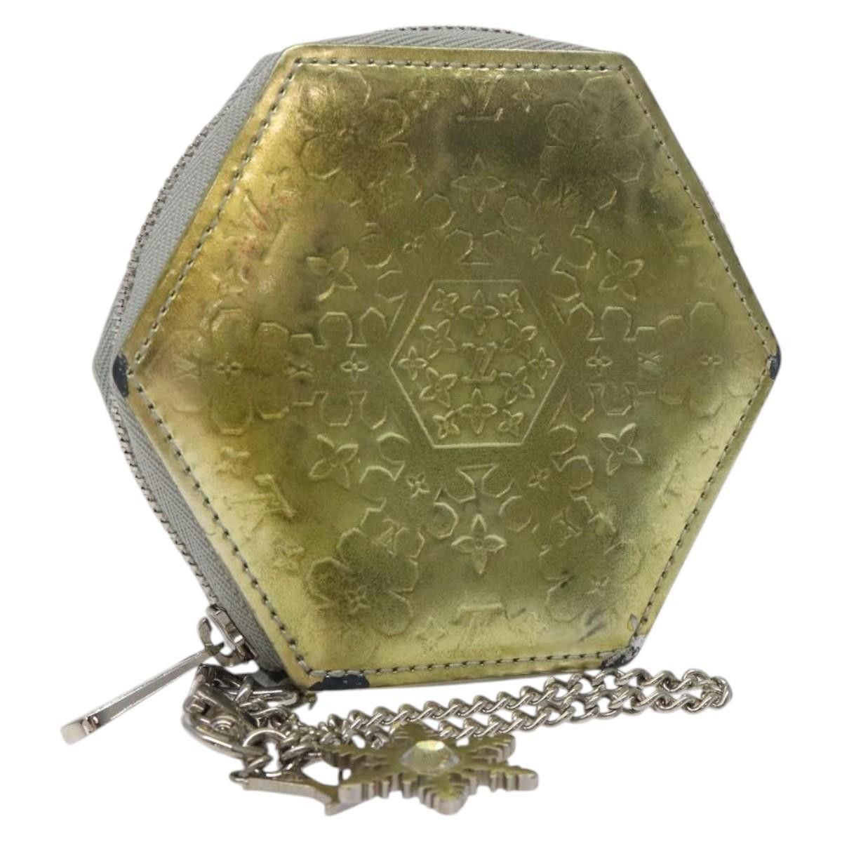 Louis Vuitton Vernis Porte Monnaie Flocon Coin Purse Silver M58218 Lv Auth Ec425, Women's