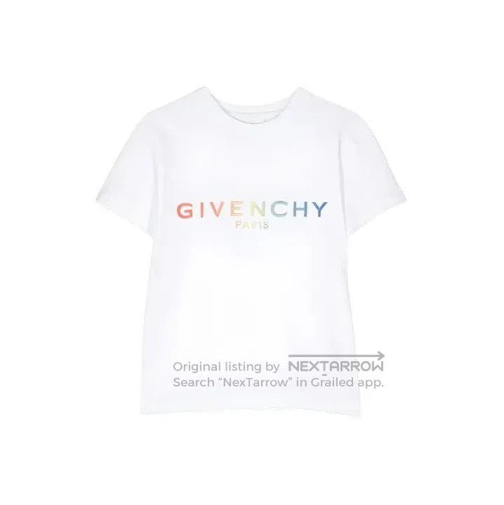 Givenchy Givenchy Kids White Letter Print Short Sleeve T-Shirt. Size US XS / EU 42 / 0 - 1 Thumbnail