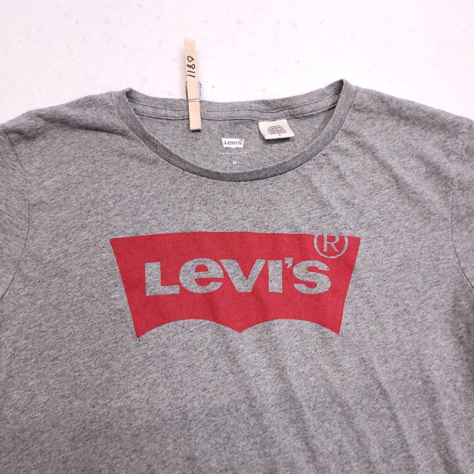 Levi's Levis Casual Pullover Shirt Womens Size Medium M Gray Red Size M / US 6-8 / IT 42-44 - 1 Thumbnail