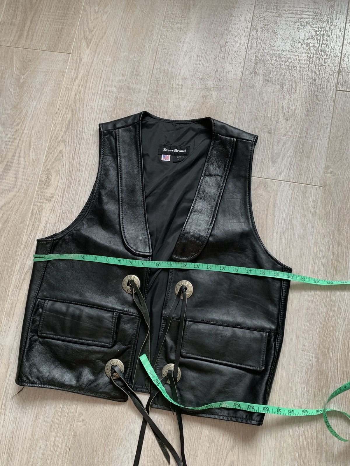 Japanese Brand 90s boxy fit leather vest Steer Brand USA Size US M / EU 48-50 / 2 - 5 Thumbnail