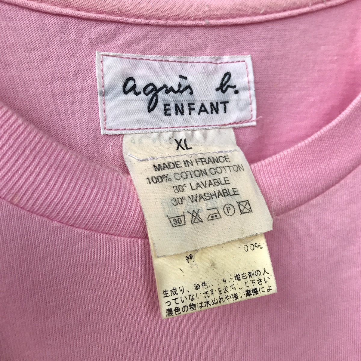 Designer × agnes b. Agnes B. Enfant Paris Vintage Girls Small Logo Pink Tee Size XL / US 12-14 / IT 48-50 - 5 Thumbnail