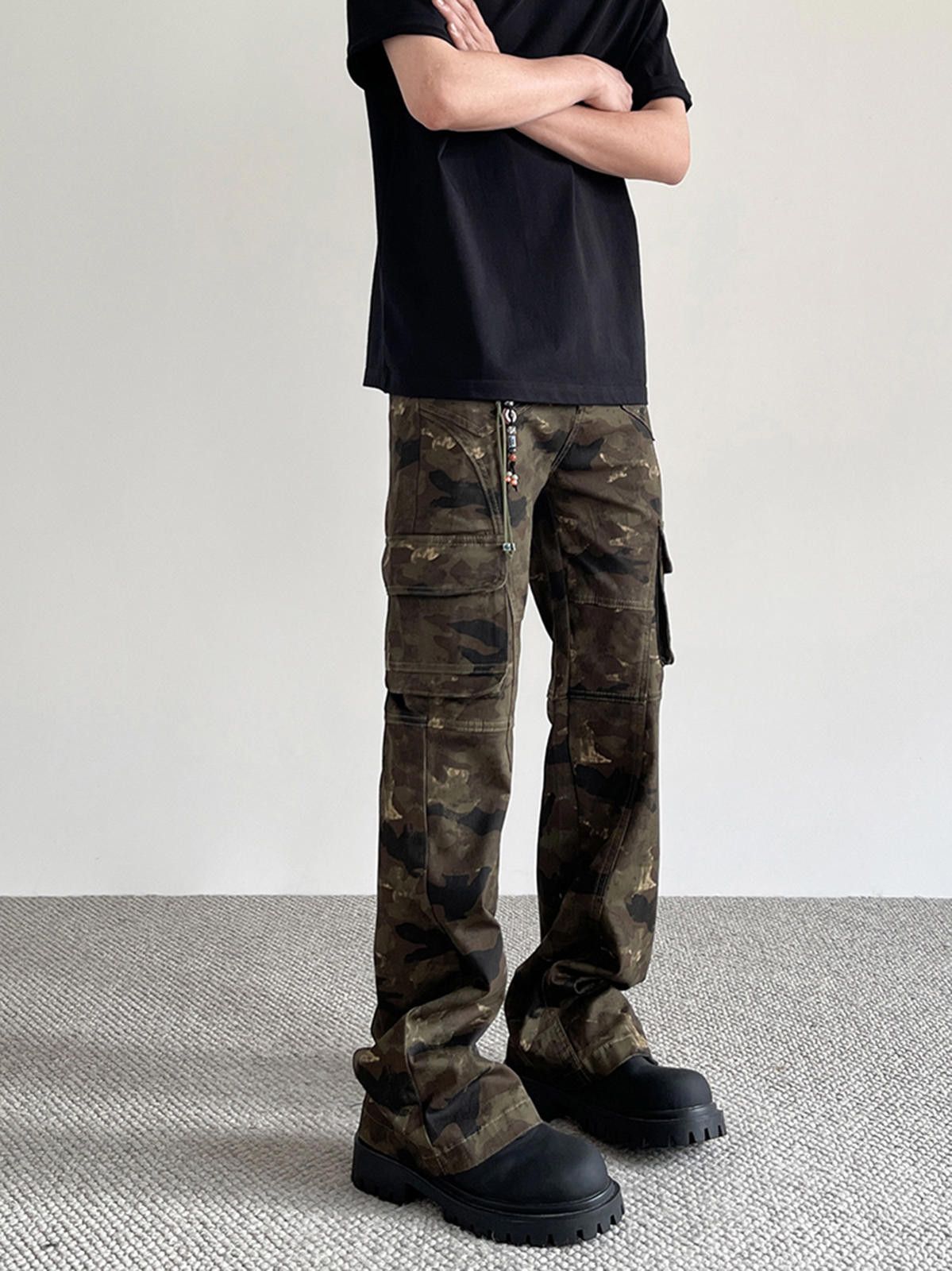 Vintage Camouflage Cargo Flare Pants Size US 28 / EU 44 - 5 Thumbnail