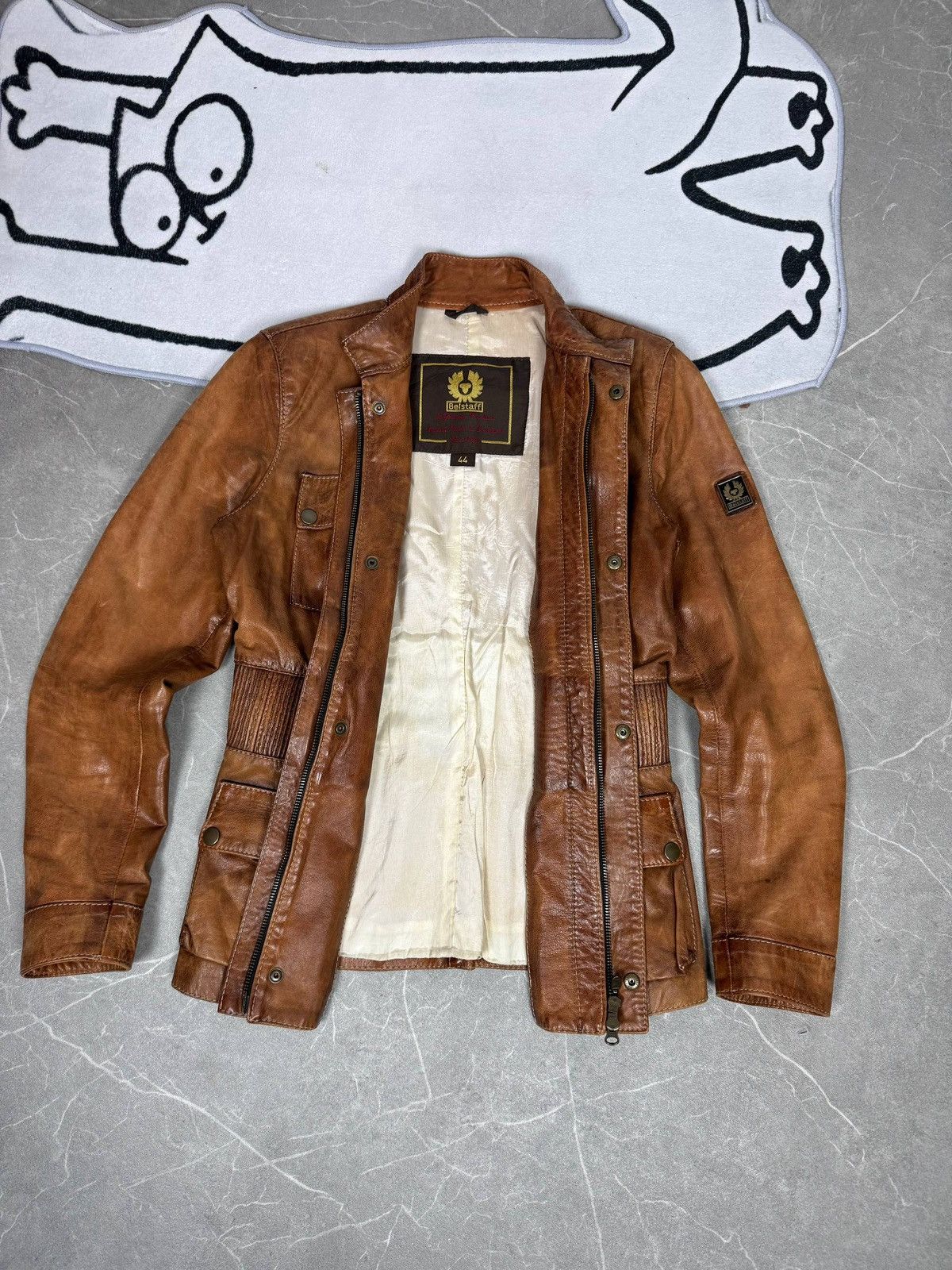 Belstaff VINTAGE BIKER LEATHER JACKET-Belstaff gold Size S / US 4 / IT 40 - 5 Thumbnail