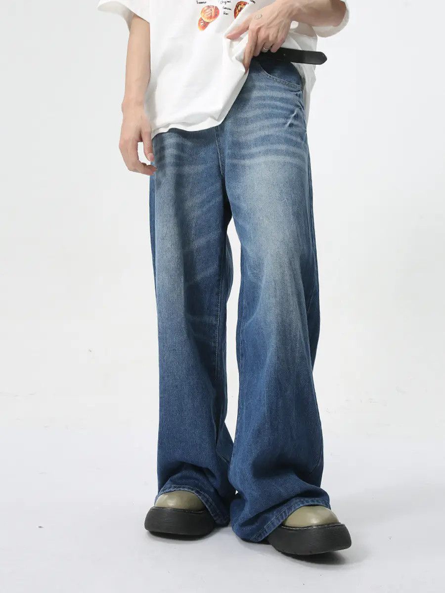 Japanese Brand Loose straight leg lightning jeans Size US 32 / EU 48 - 2 Thumbnail