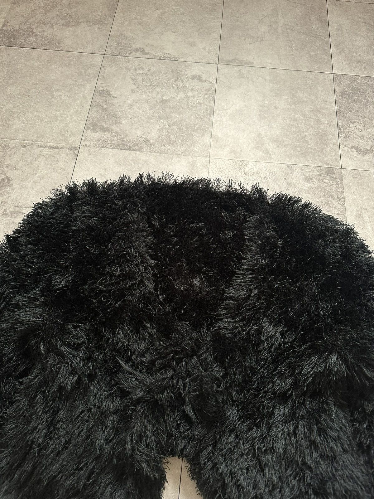 Opium Fuzzy Cropped Knit Cardigan Rick Owens Style Jacket