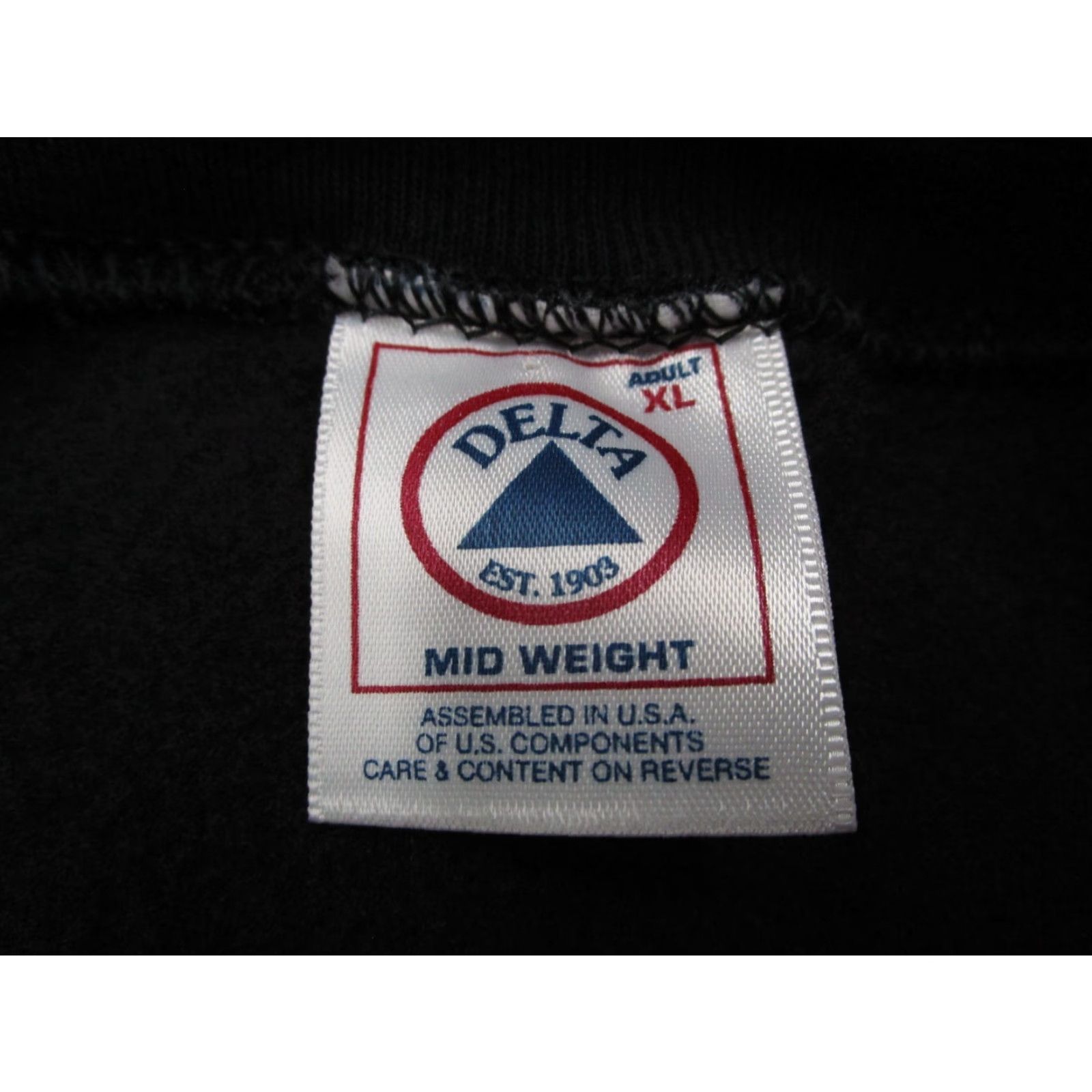 Delta VINTAGE Delta Sweatshirt Mens XL Black CALIFORNIA 2000 1998 USA 90s City Retro Sports Pullover Crew Neck Fleece Cotton Polyester Logo Size US XL / EU 56 / 4 - 3 Thumbnail