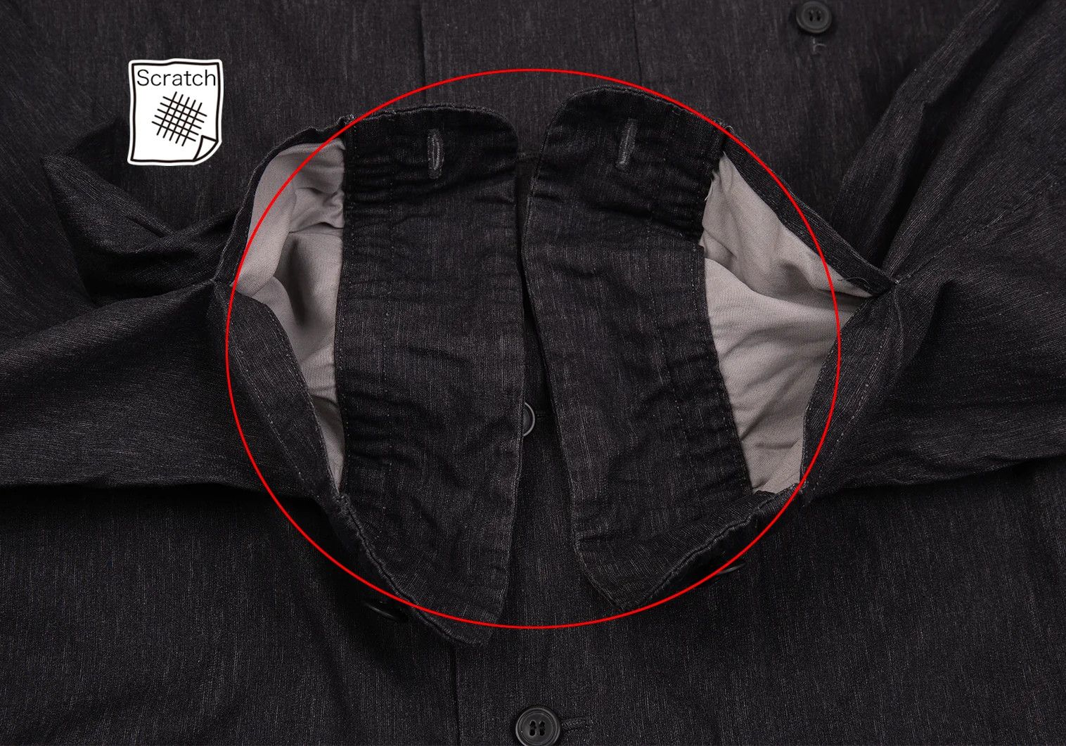 Issey Miyake Cotton Denim Shirt in Charcoal, Size M Size US M / EU 48-50 / 2 - 10 Thumbnail