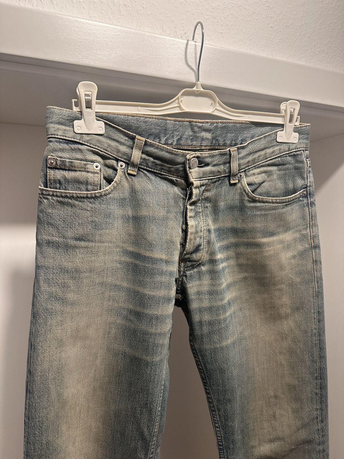 Helmut Lang Early 00s Vintage Stained Denim Jeans Archive Size US 30 / EU 46 - 2 Thumbnail