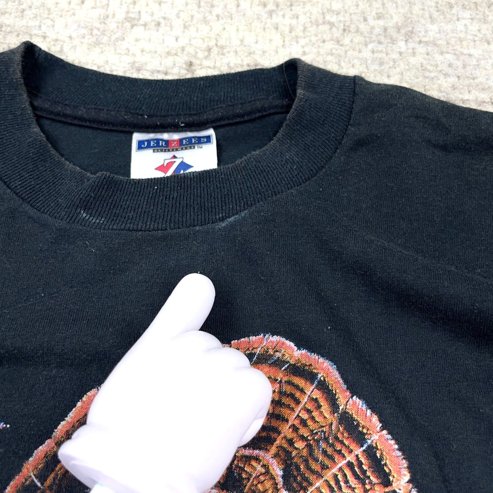 Jerzees VINTAGE Jerzees Nature Shirt Men M Black Graphic Print 90s Y2K Gobbler Turkey Hunting Tee Mens Size US M / EU 48-50 / 2 - 4 Thumbnail