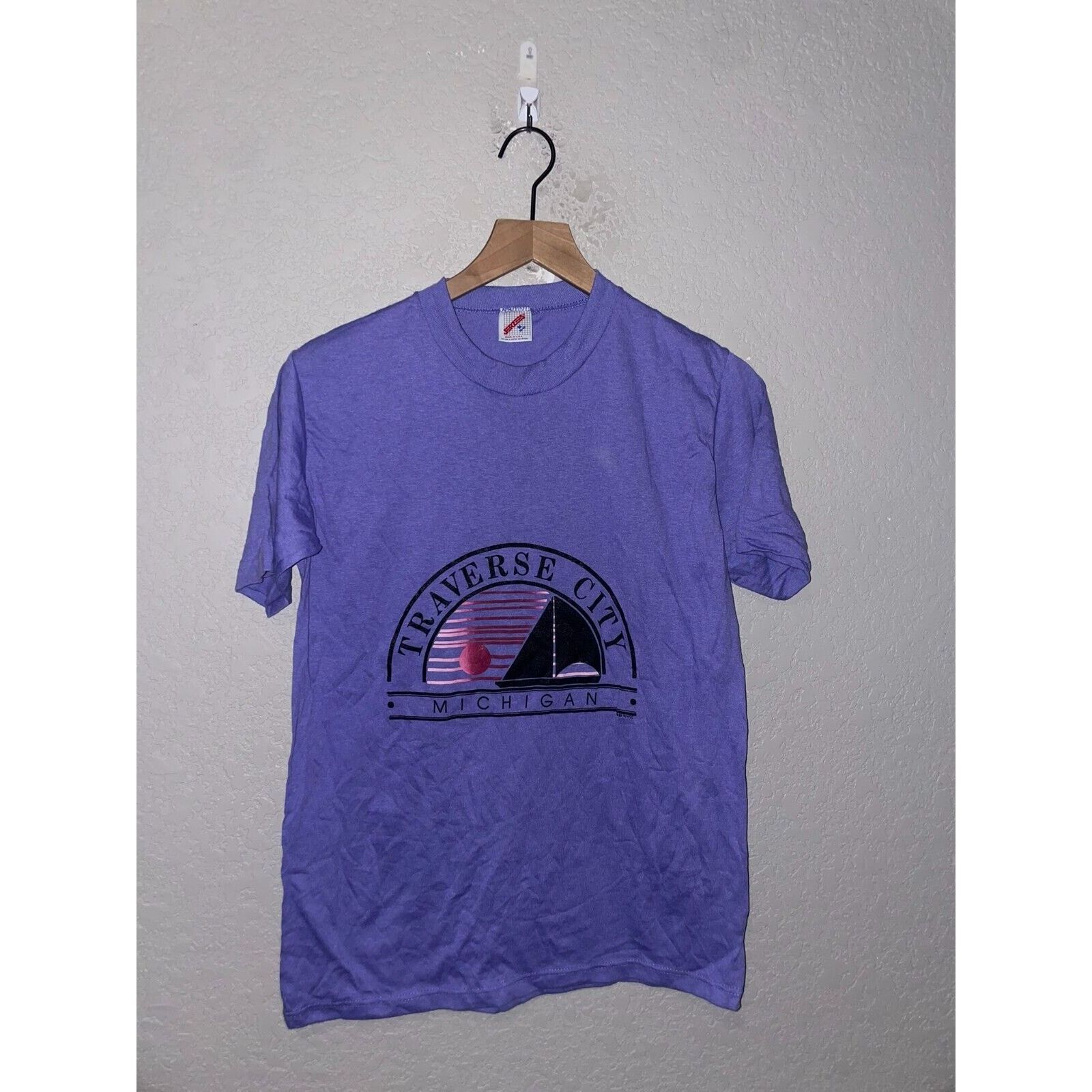 Jerzees Vintage Traverse City Shirt Test Print Grand Tetons Tee VTG Size US M / EU 48-50 / 2 - 1 Thumbnail